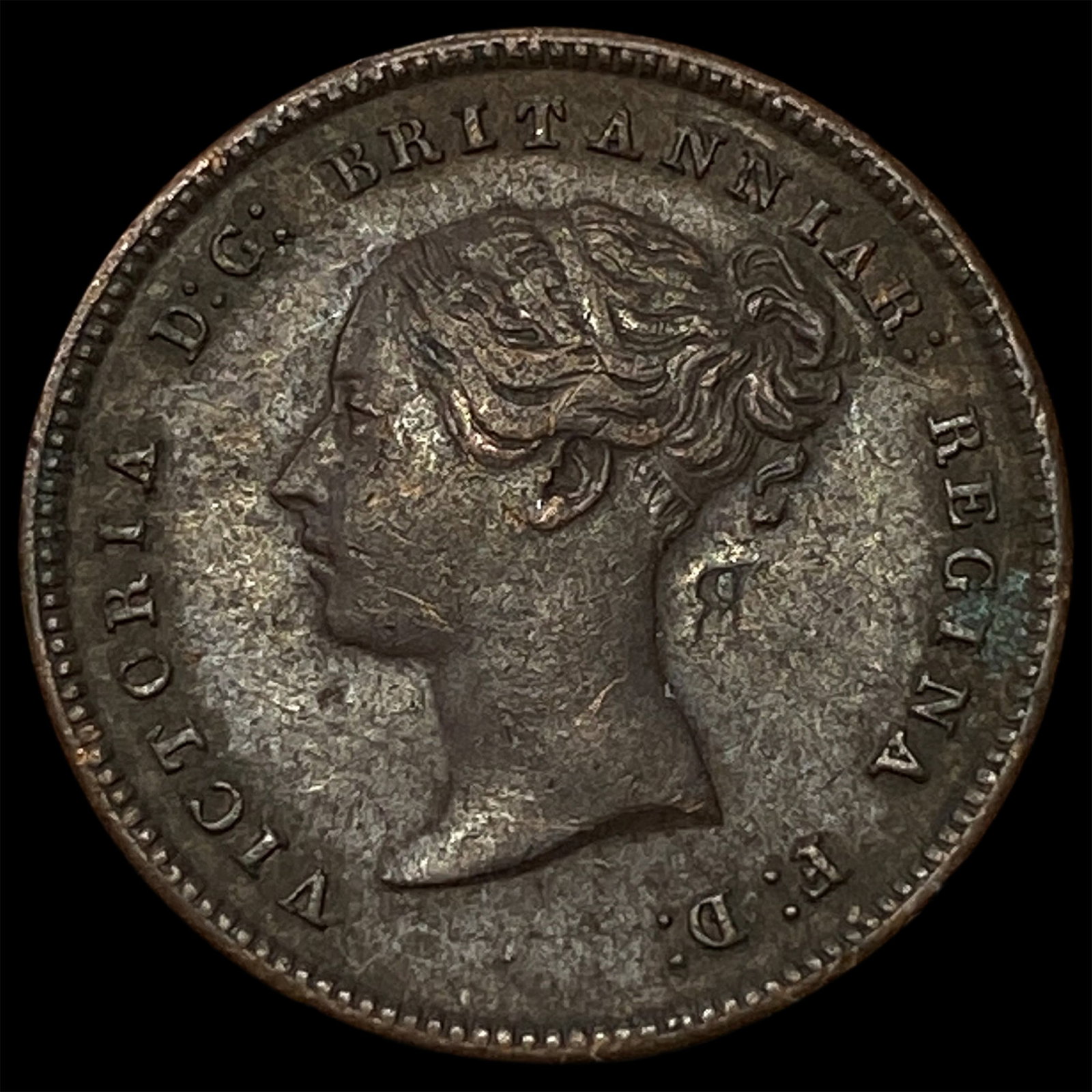 1844 Ceylon Copper 1/2 Farthing (1 of 2)