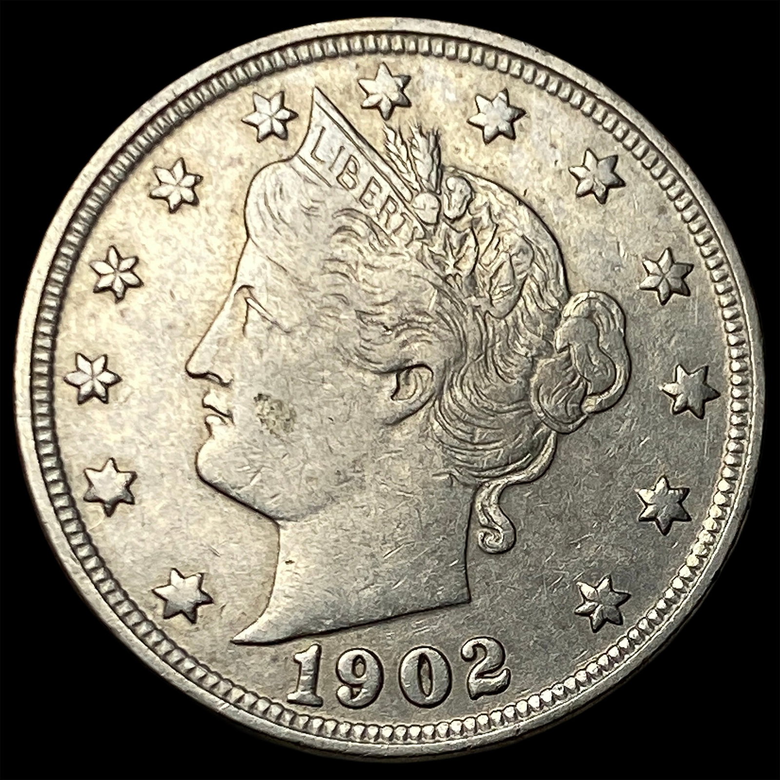 1902 Liberty Head Nickel CLOSELY UNCIRCULATED: 1902 Liberty Head Nickel CLOSELY UNCIRCULATED