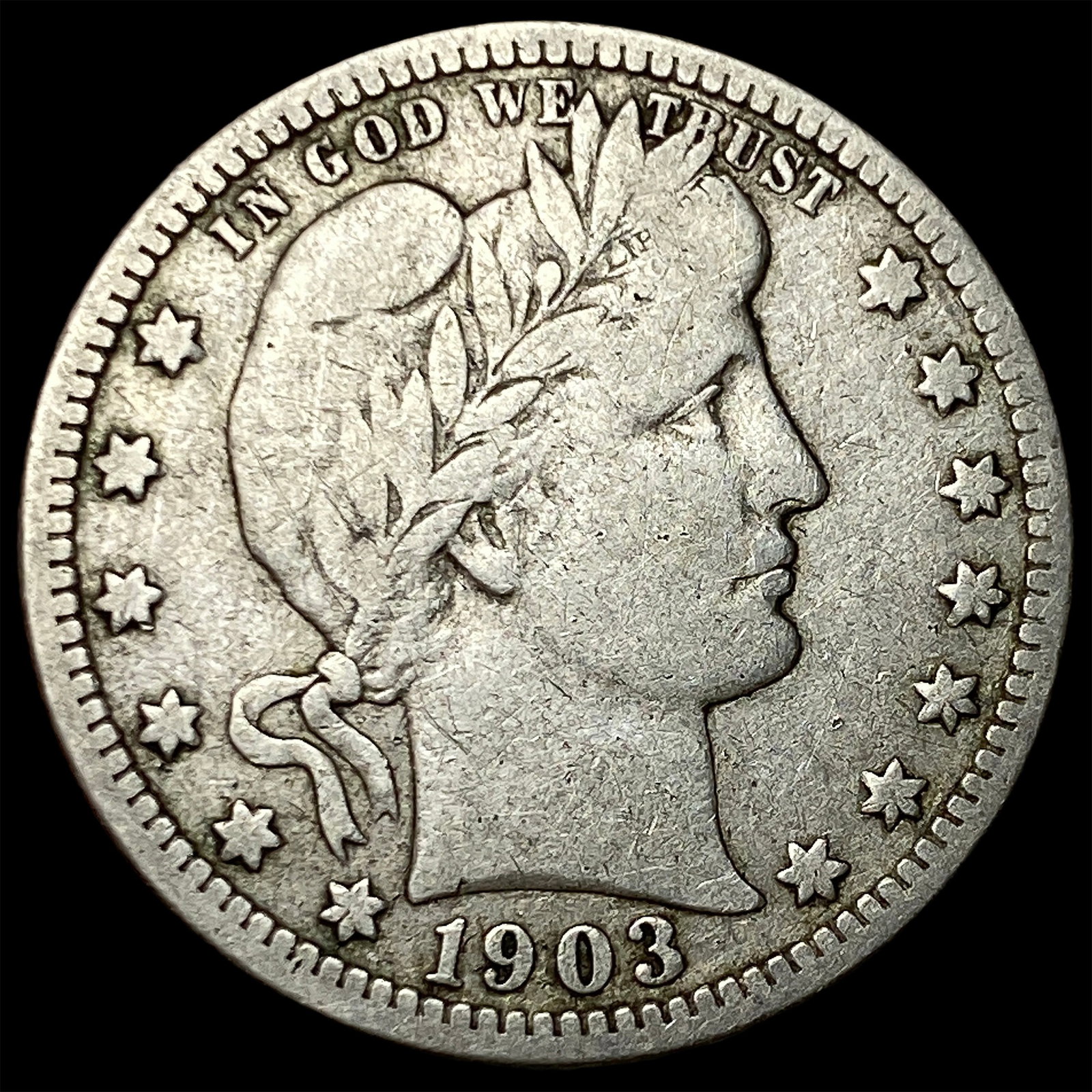 1903-O Silver Barber Quarter LIGHTLY CIRCULATED: 1903-O Silver Barber Quarter LIGHTLY CIRCULATED