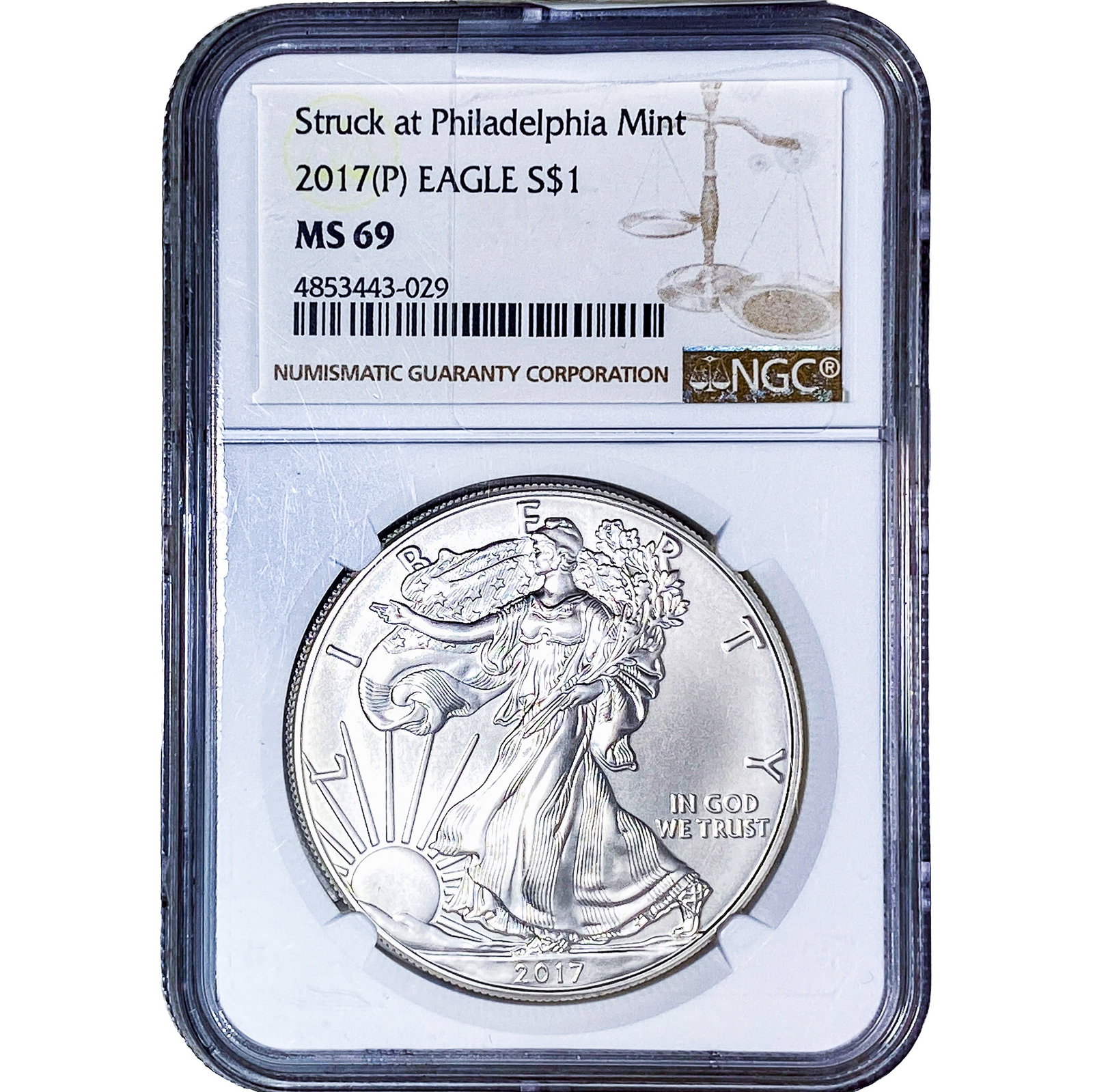 2017 Silver Eagle NGC MS69: 2017 Silver Eagle NGC MS69