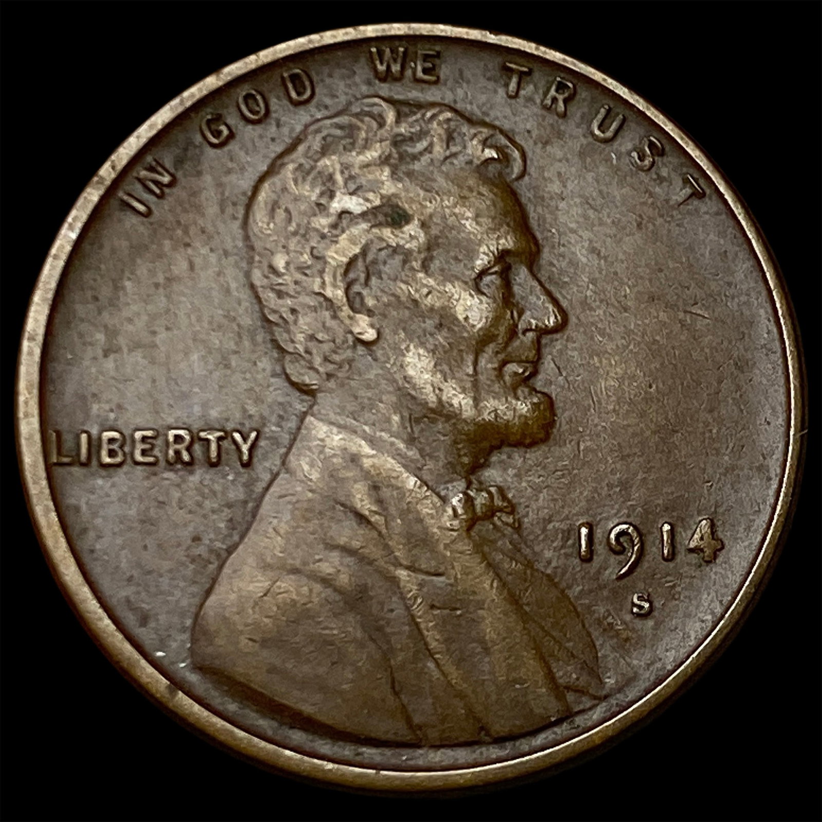 1914-S Lincoln Wheat Cent NEARLY UNCIRCULATED: 1914-S Lincoln Wheat Cent NEARLY UNCIRCULATED