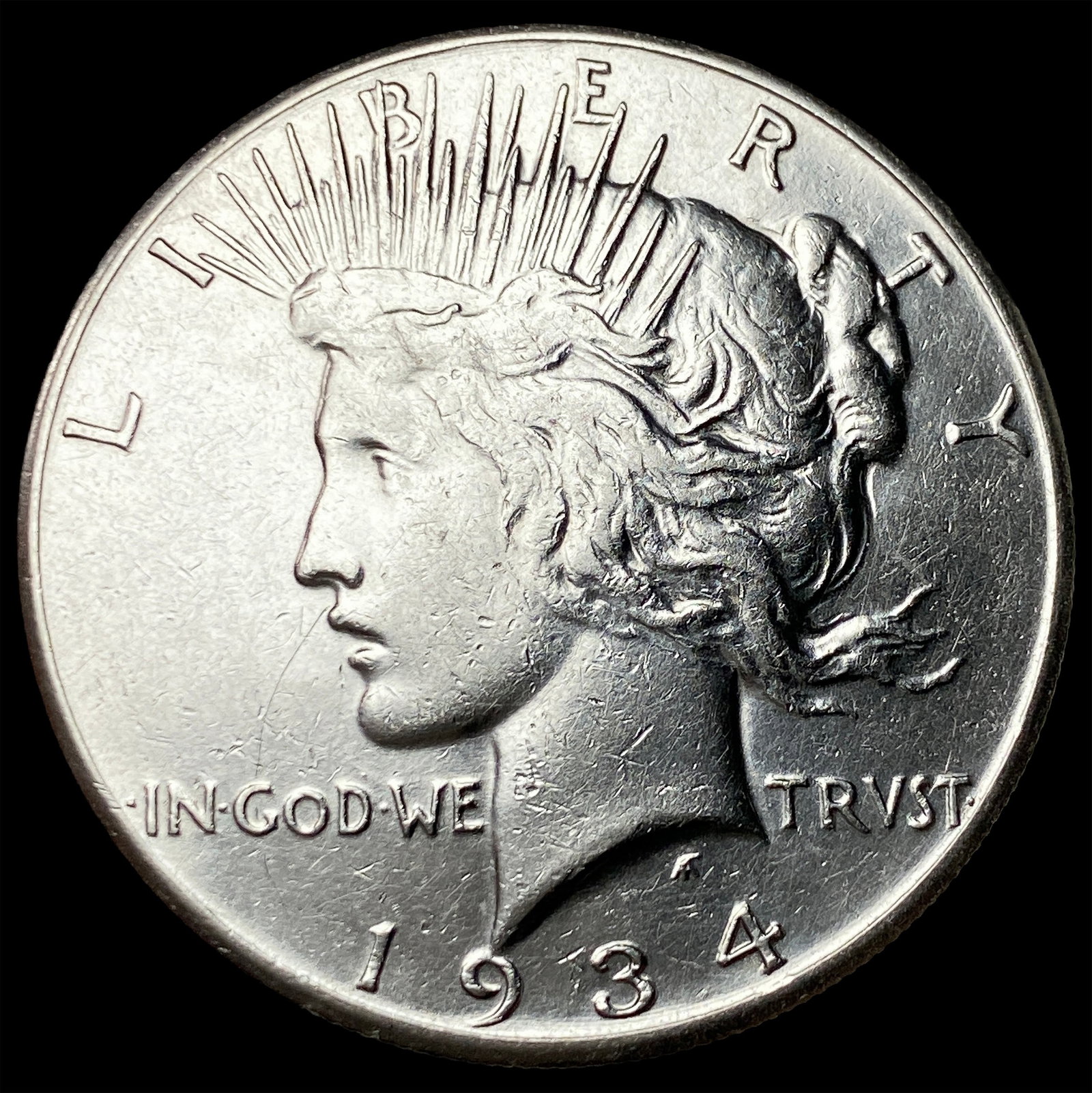 1934-S Silver Peace Dollar CLOSELY UNCIRCULATED: 1934-S Silver Peace Dollar CLOSELY UNCIRCULATED