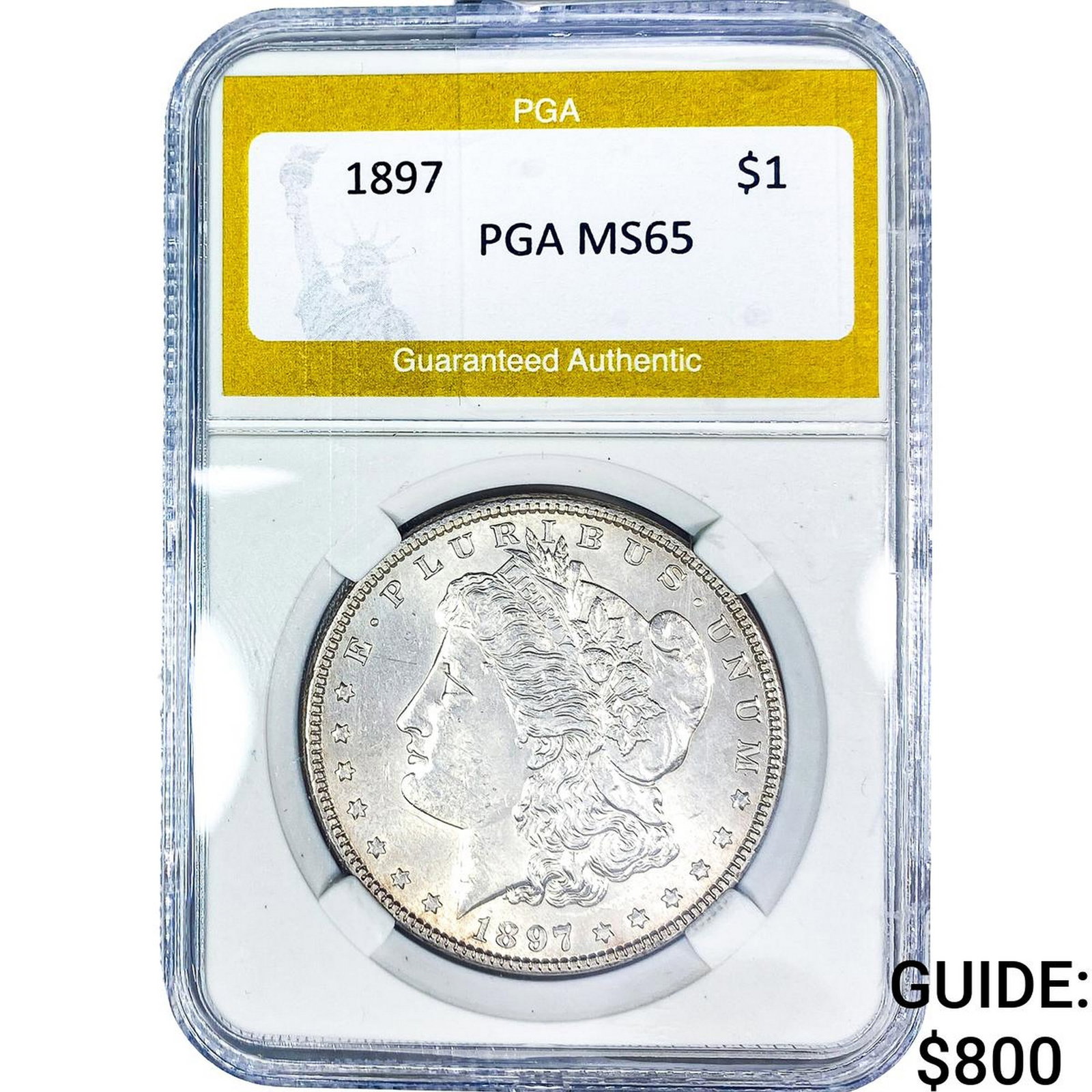 1897 Morgan Silver Dollar PGA MS65: 1897 Morgan Silver Dollar PGA MS65