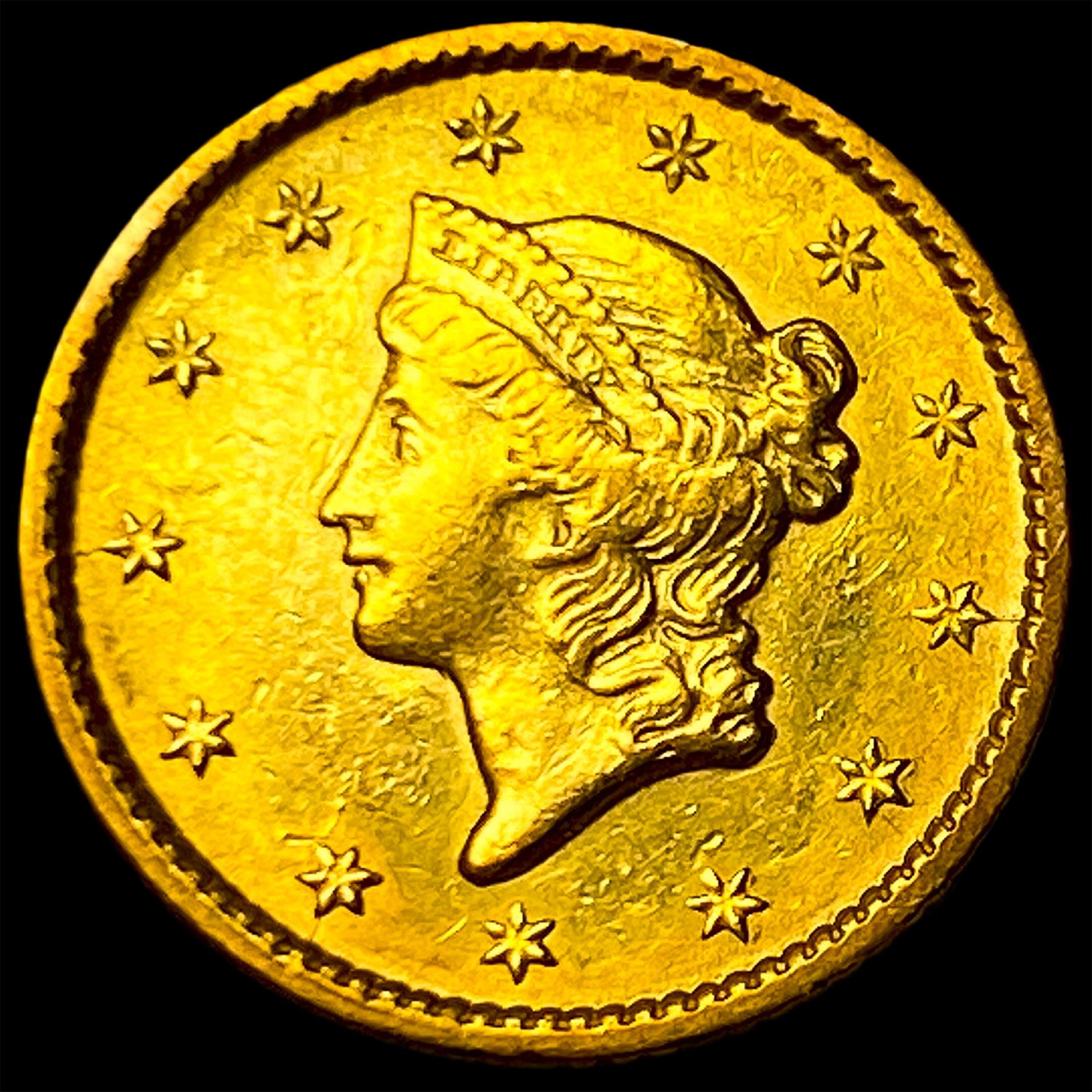 1853 Gold $1 Liberty Head Type 1 UNCIRCULATED: 1853 Gold $1 Liberty Head Type 1 UNCIRCULATED