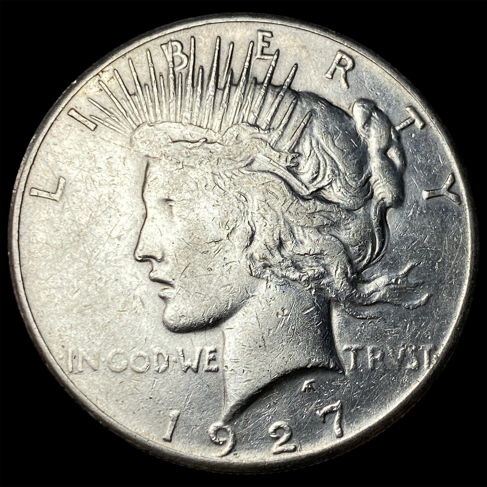 1927 Peace Silver Dollar CLOSELY UNCIRCULATED: 1927 Peace Silver Dollar CLOSELY UNCIRCULATED
