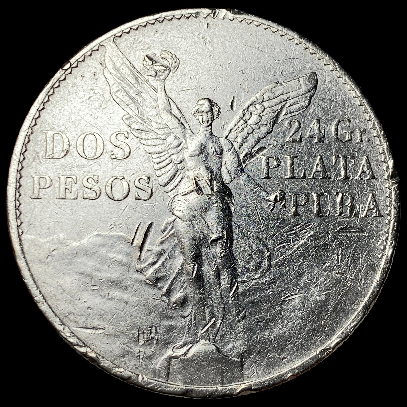 Mexico 1921 Silver 2 Pesos UNCIRCULATED: Mexico 1921 Silver 2 Pesos UNCIRCULATED