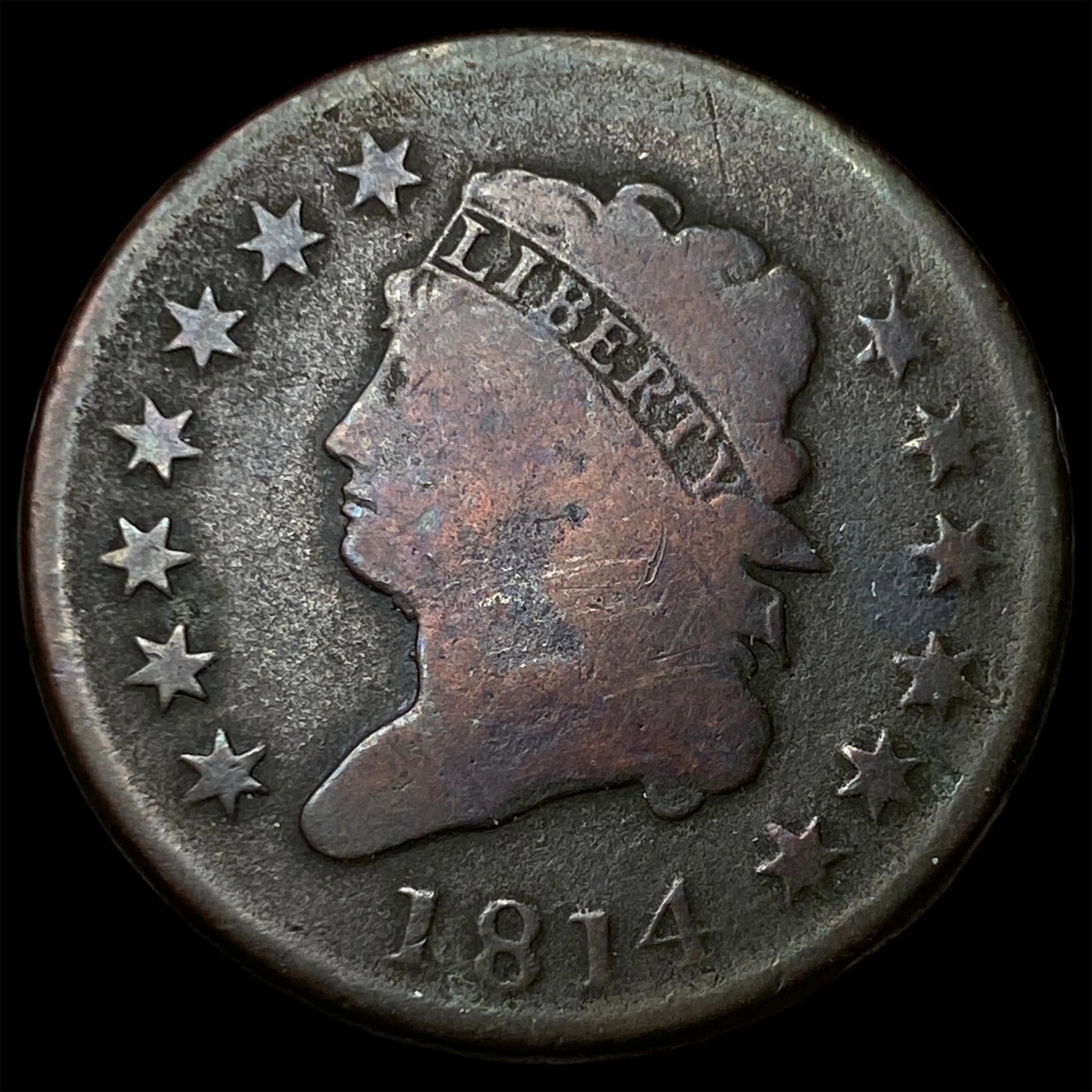 1814 Classic Head Large Cent LIGHTLY CIRCULATED: 1814 Classic Head Large Cent LIGHTLY CIRCULATED