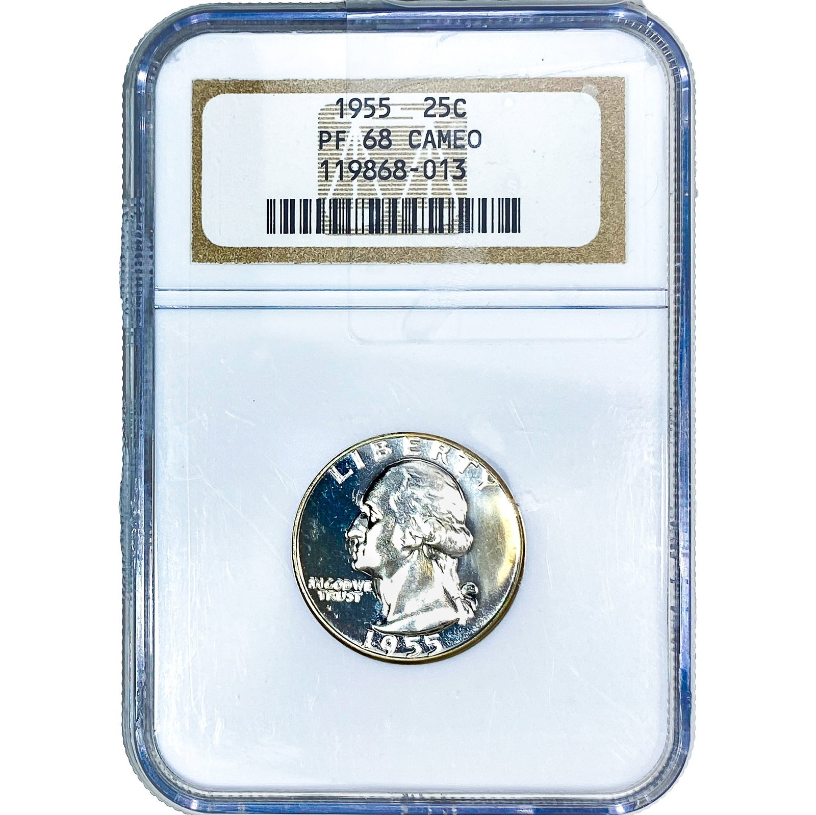 1955 Washington Silver Quarter NGC PF68 Cameo (1 of 2)