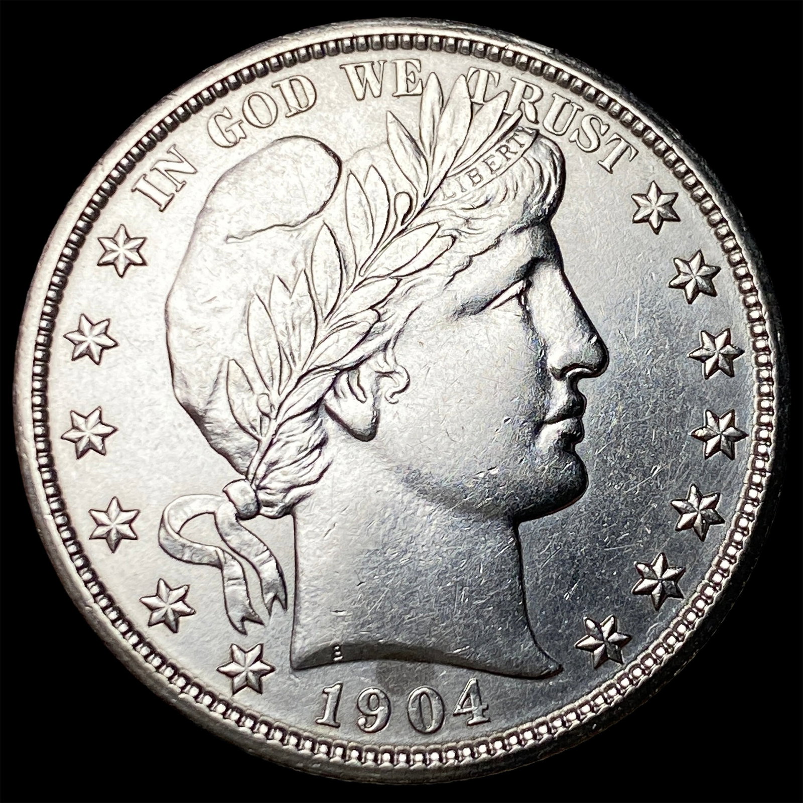 1904 Silver Half Dollar (Barber) UNCIRCULATED: 1904 Silver Half Dollar (Barber) UNCIRCULATED