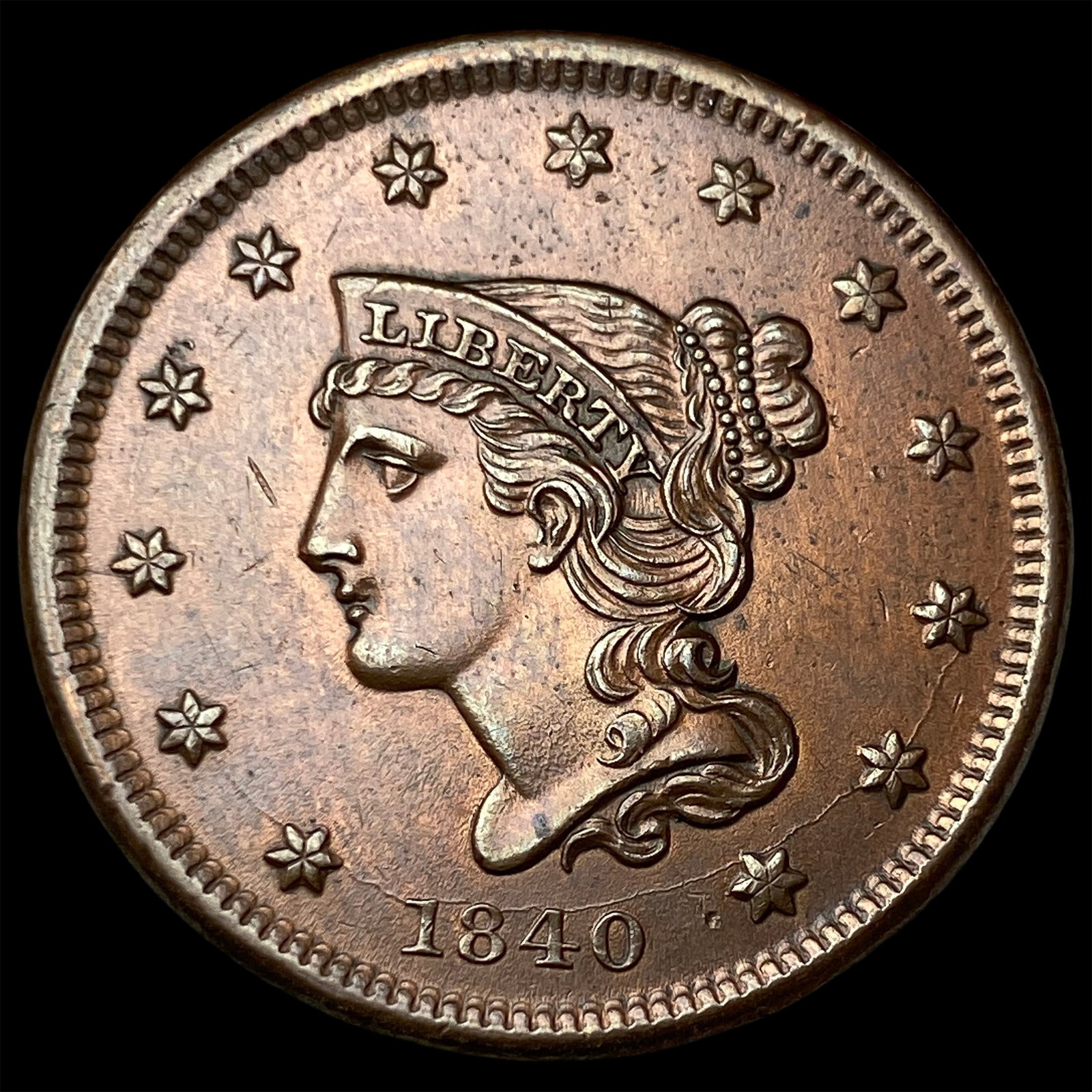 1840 Braided Hair Large Cent UNCIRCULATED (1 of 2)