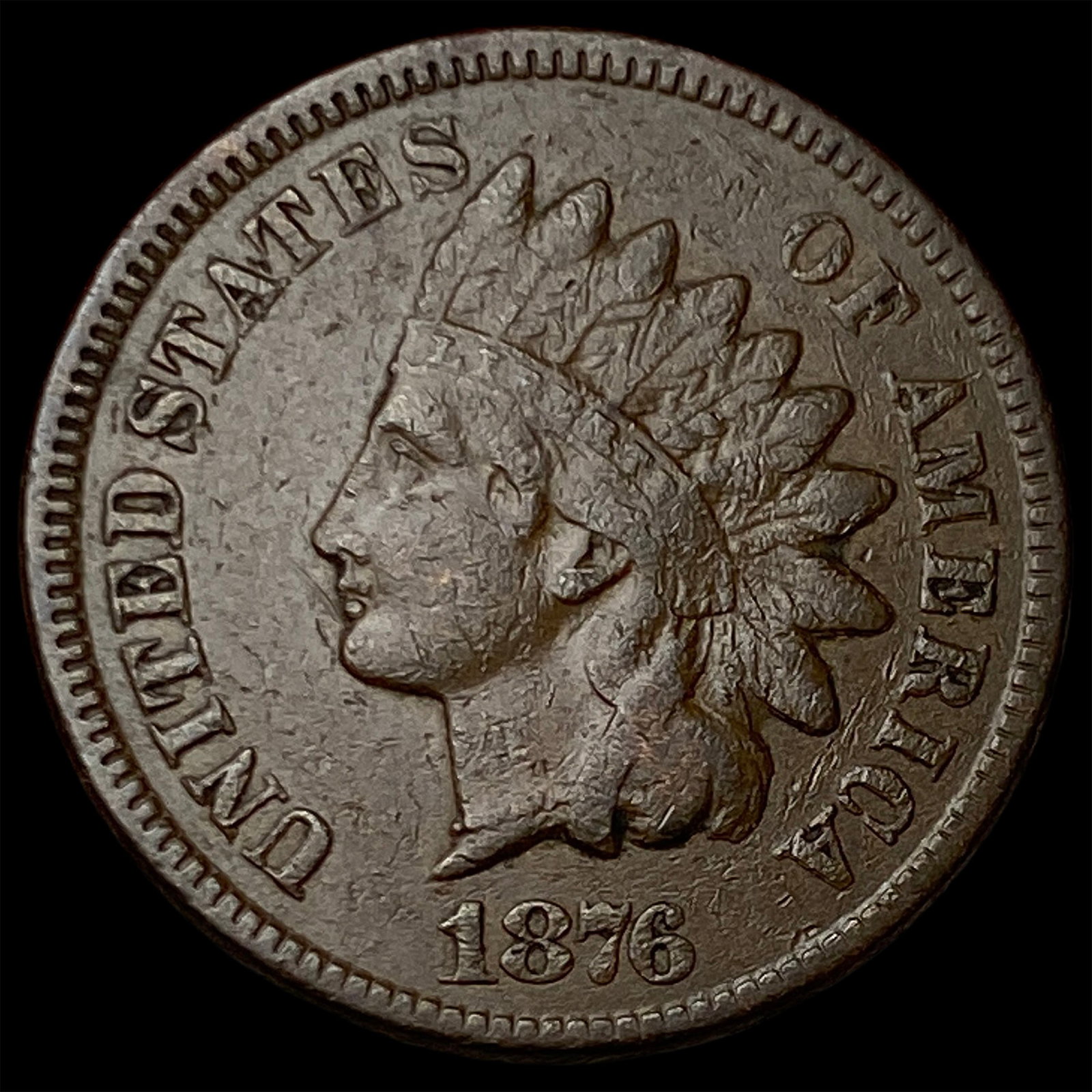 1876 Indian Head Cent CLOSELY UNCIRCULATED: 1876 Indian Head Cent CLOSELY UNCIRCULATED