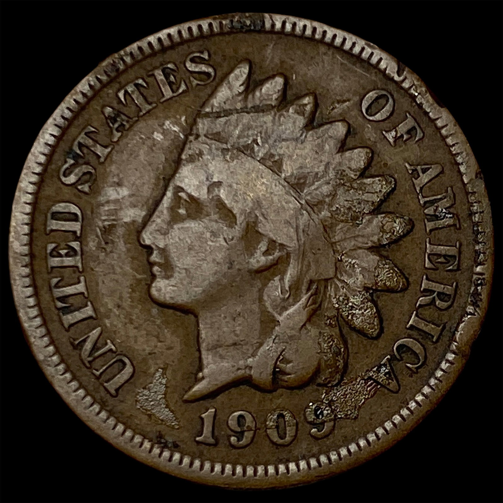 1909-S Indian Head Cent LIGHTLY CIRCULATED: 1909-S Indian Head Cent LIGHTLY CIRCULATED