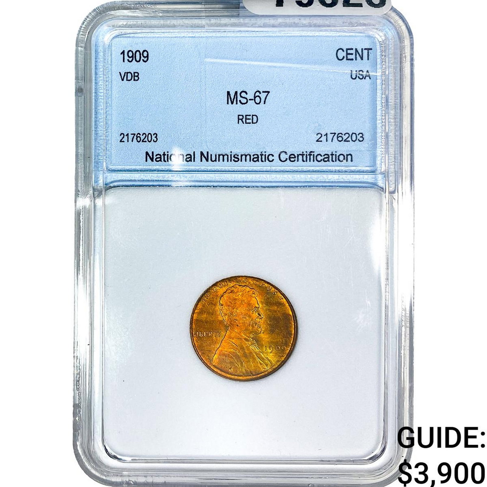 1909 VDB Wheat Cent NNC MS67 RD: 1909 VDB Wheat Cent NNC MS67 RD