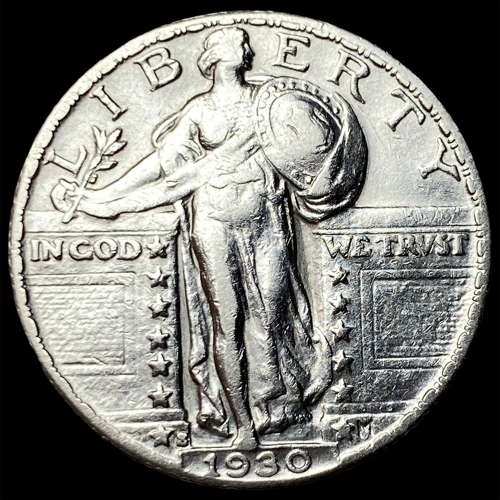 1930-S Silver Standing Liberty Quarter CHOICE AU: 1930-S Silver Standing Liberty Quarter CHOICE AU