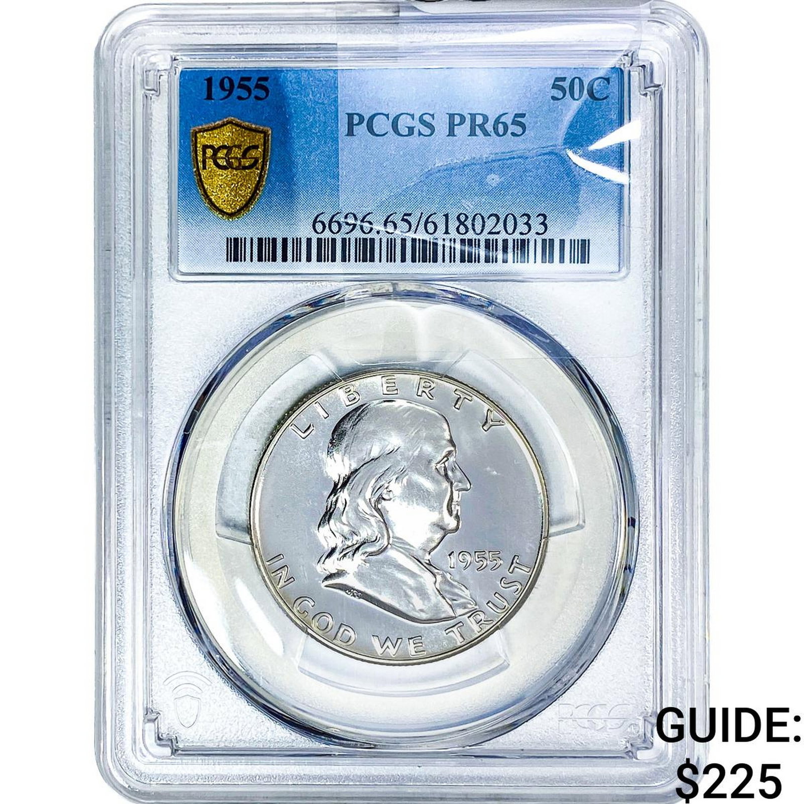 1955 Franklin Half Dollar PCGS PR65: 1955 Franklin Half Dollar PCGS PR65