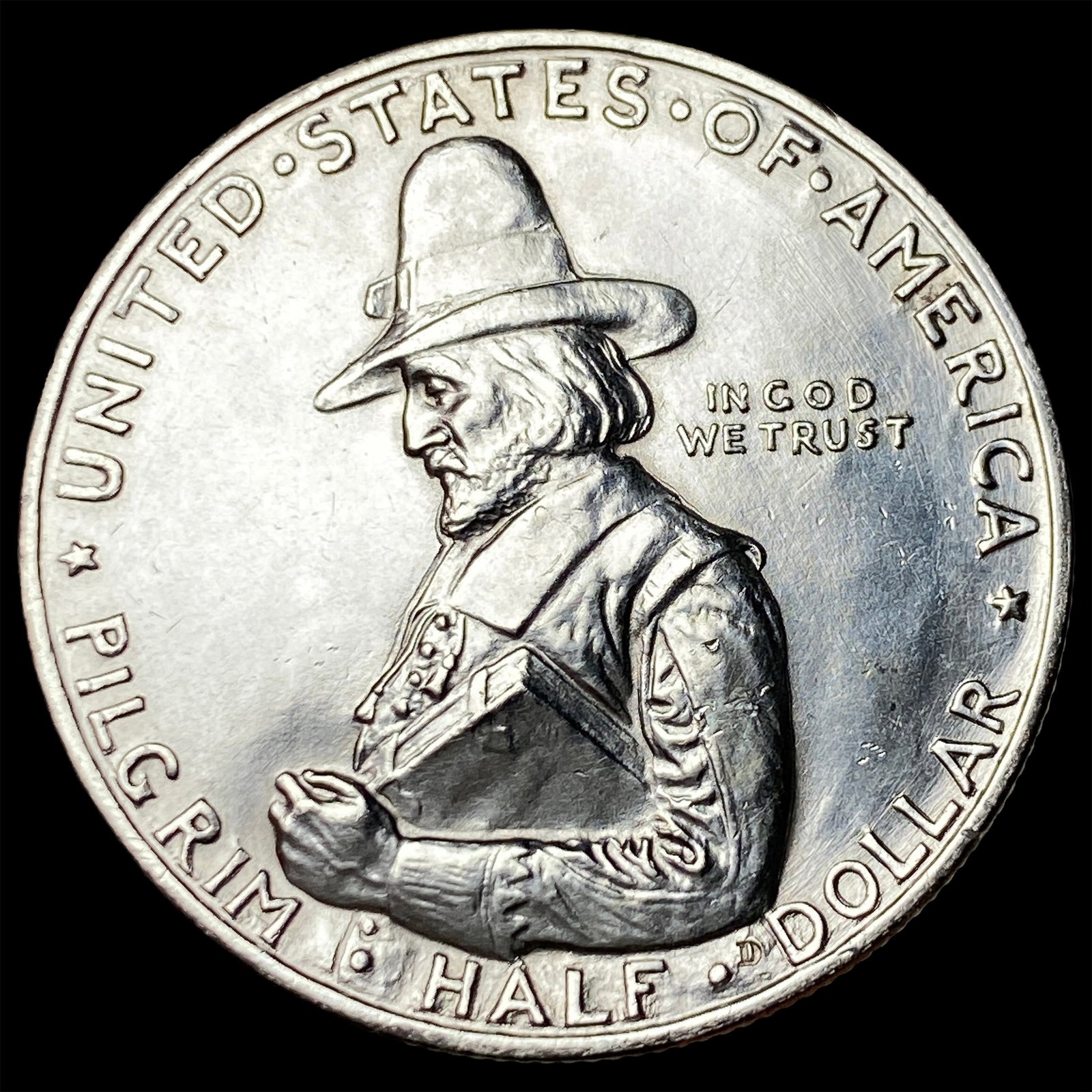 1920 Silver Pilgrim Half Dollar UNCIRCULATED (1 of 2)