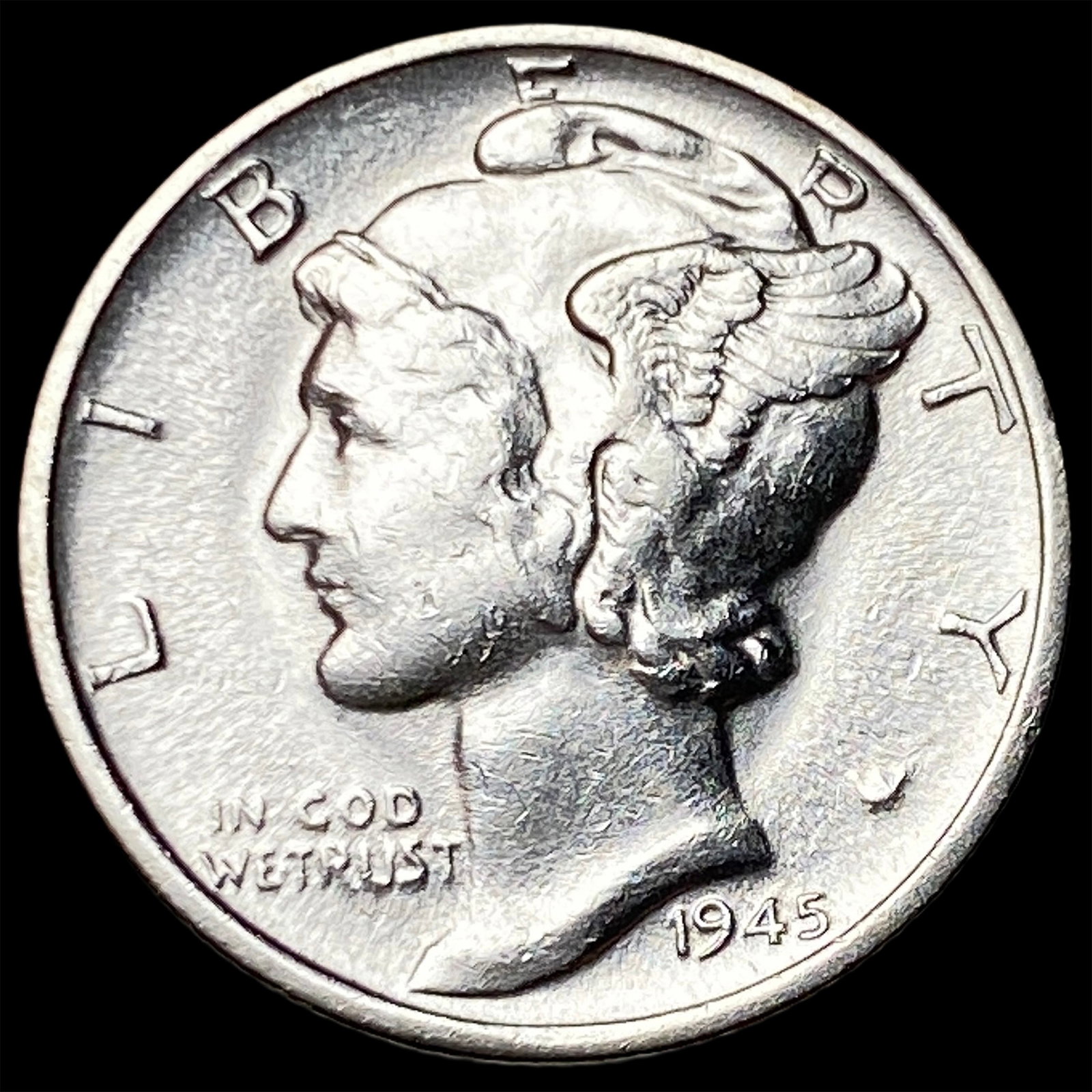 1945-S Silver Mercury Dime UNCIRCULATED: 1945-S Silver Mercury Dime UNCIRCULATED