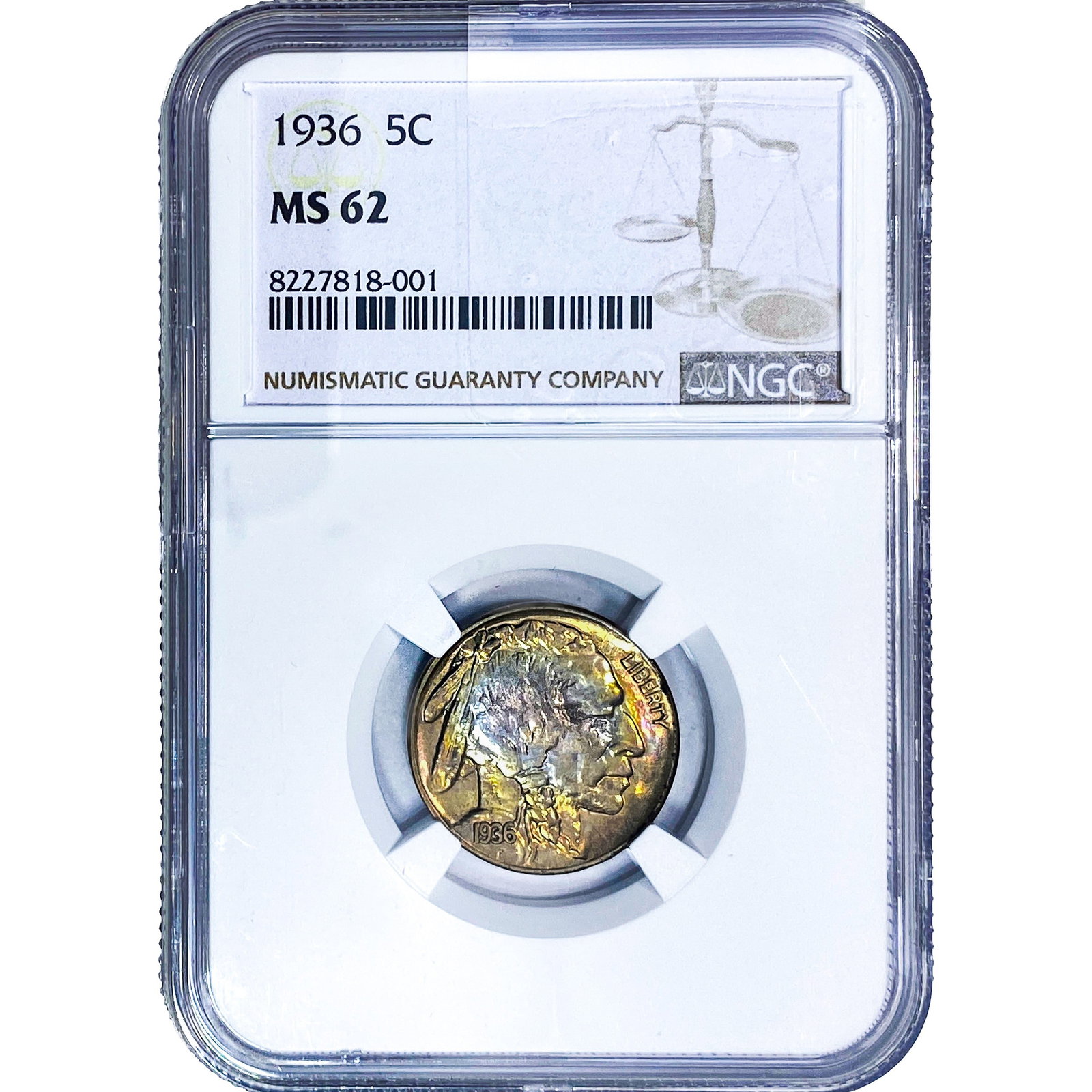 1936 Buffalo Nickel NGC MS62 (1 of 2)
