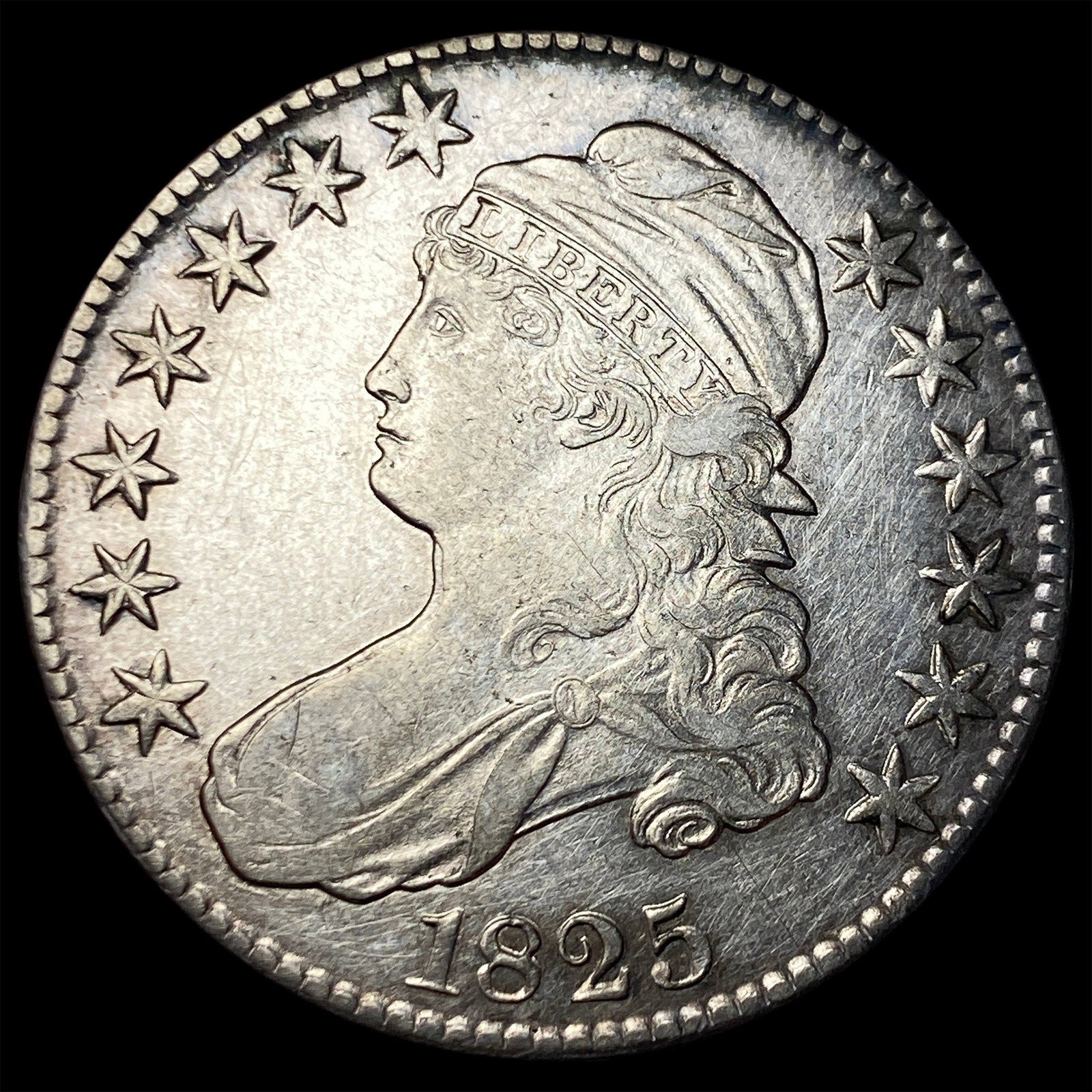 1825 Capped Bust Half Dollar CHOICE AU: 1825 Capped Bust Half Dollar CHOICE AU