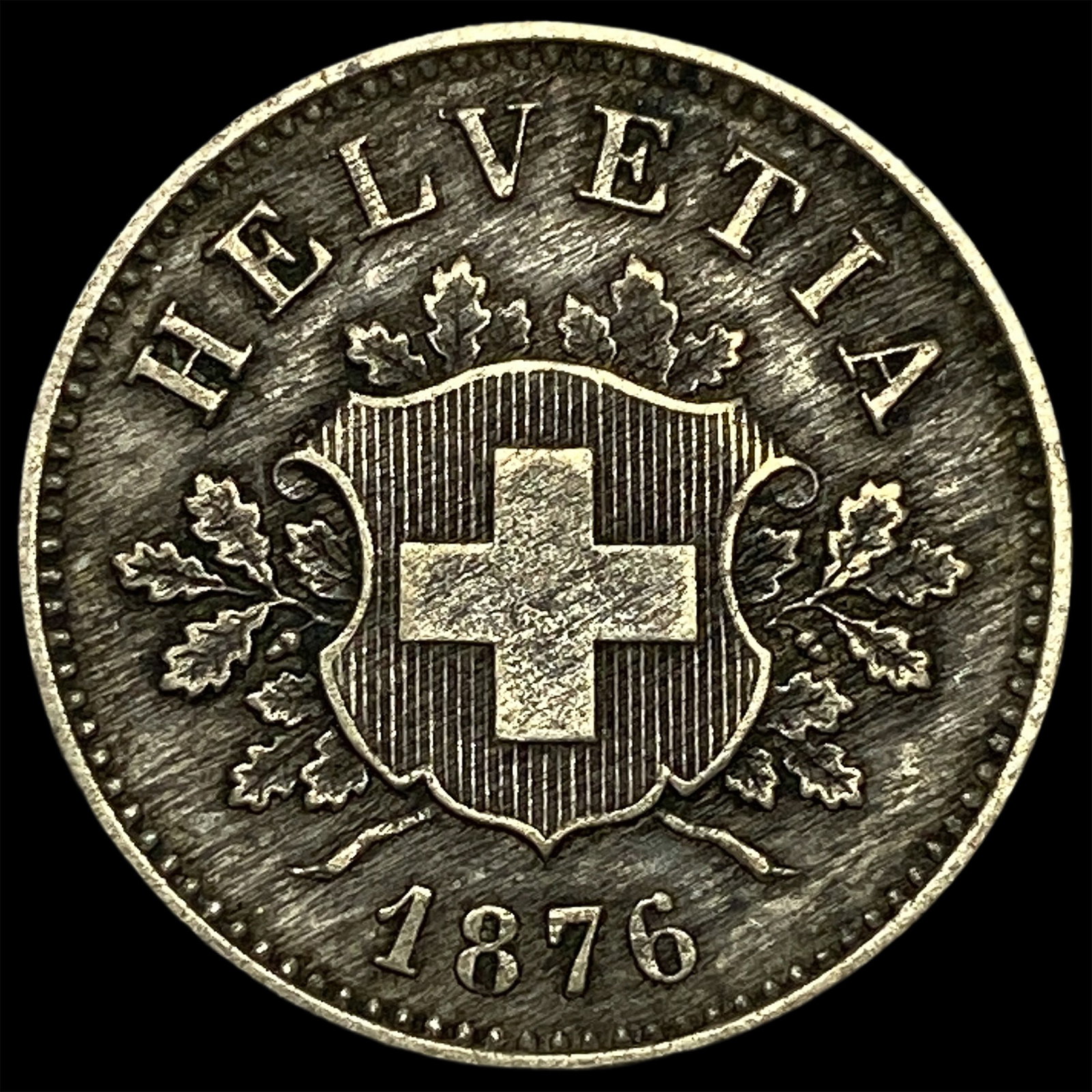 1876B Switzerland Billon 10 Rappen: 1876B Switzerland Billon 10 Rappen