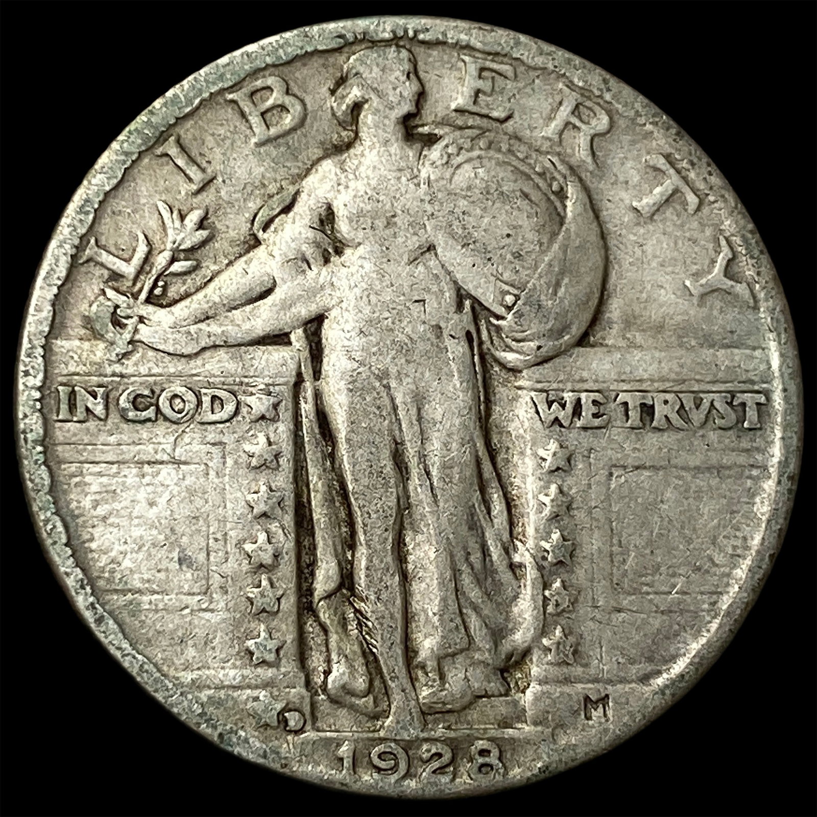 1928-D Silver Standing Liberty Quarter LIGHTLY CIRCULATED: 1928-D Silver Standing Liberty Quarter LIGHTLY CIRCULATED