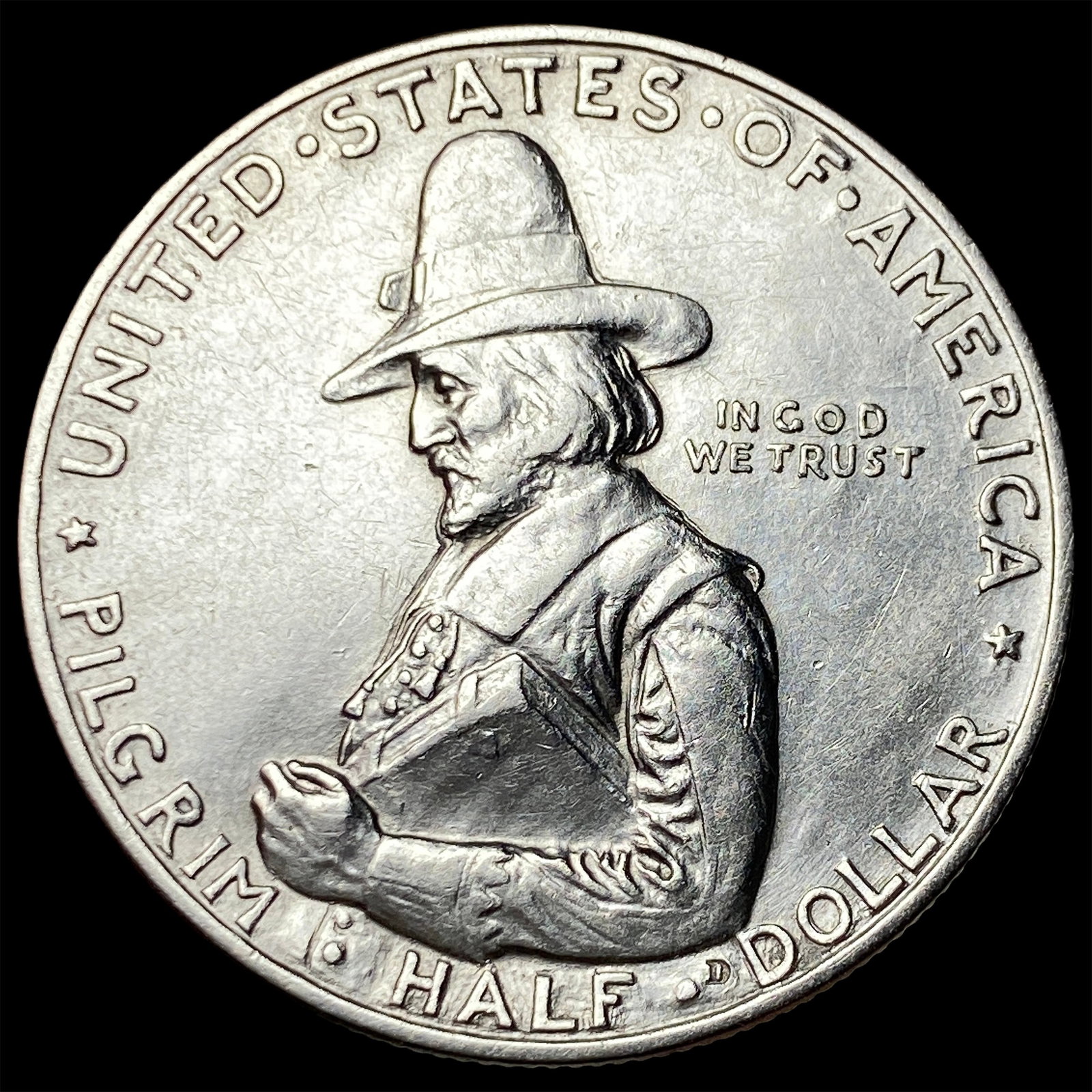 1920 Silver Pilgrim Half Dollar UNCIRCULATED: 1920 Silver Pilgrim Half Dollar UNCIRCULATED