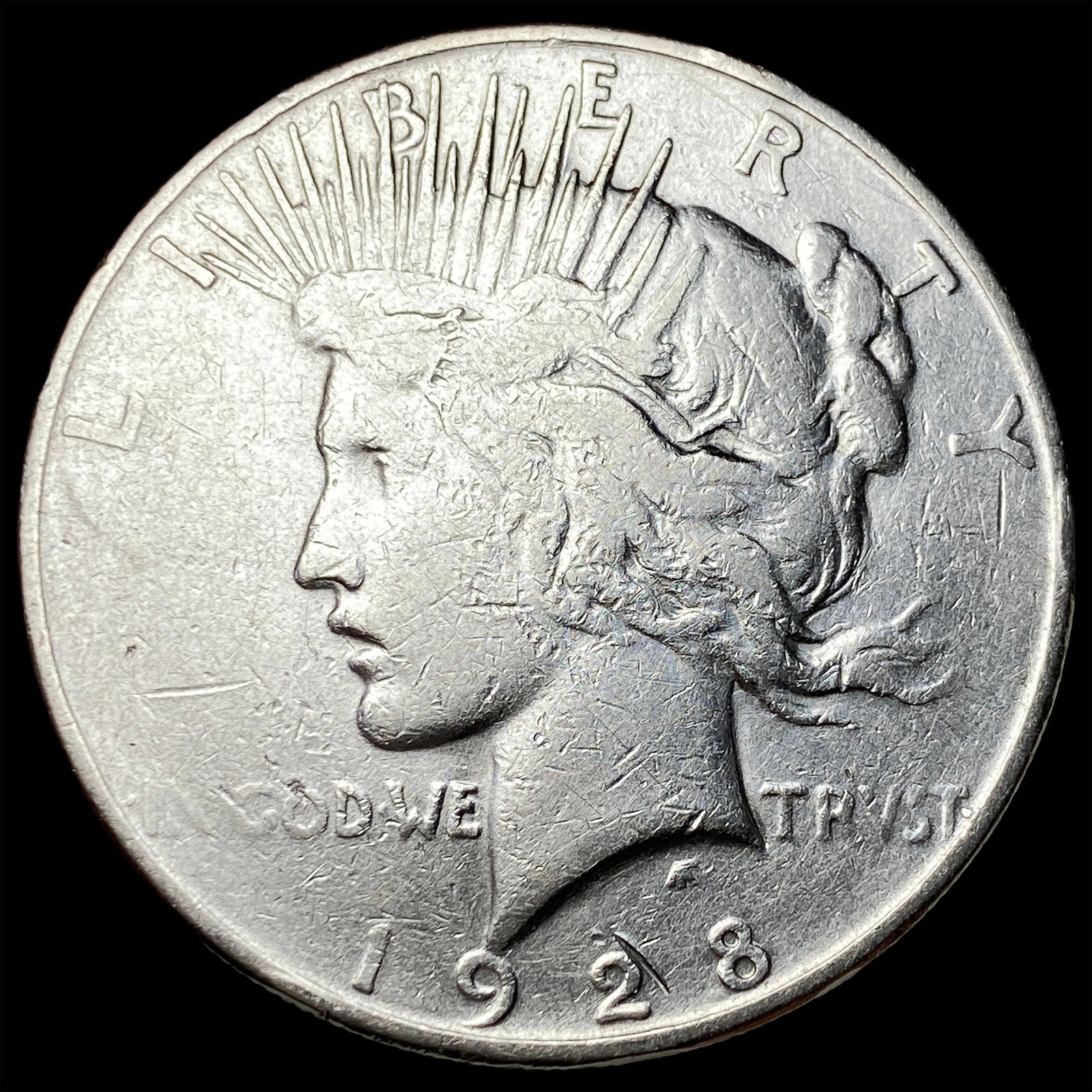 1928-S Silver Peace Dollar LIGHTLY CIRCULATED: 1928-S Silver Peace Dollar LIGHTLY CIRCULATED