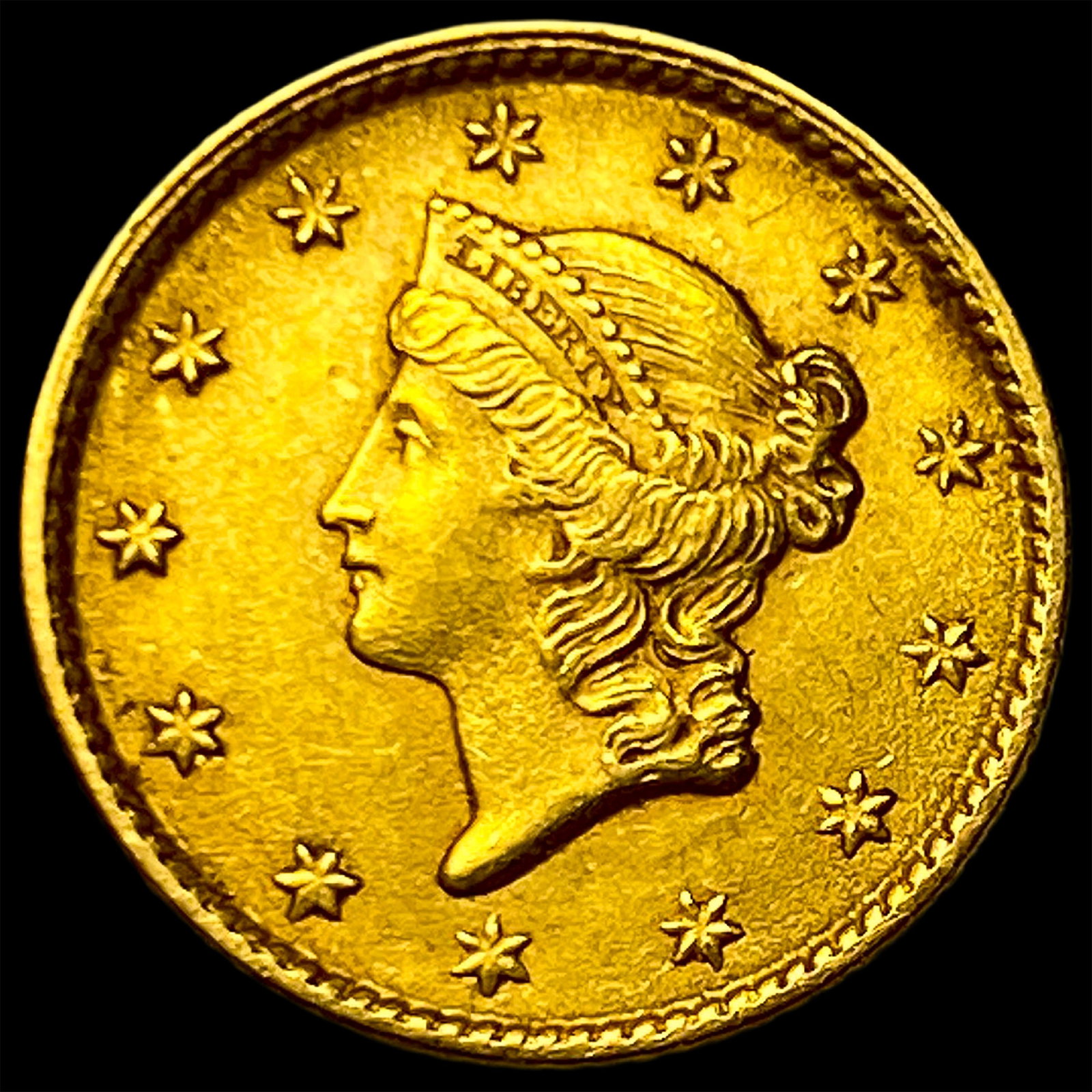 1853 Gold $1 Liberty Head Type 1 UNCIRCULATED: 1853 Gold $1 Liberty Head Type 1 UNCIRCULATED