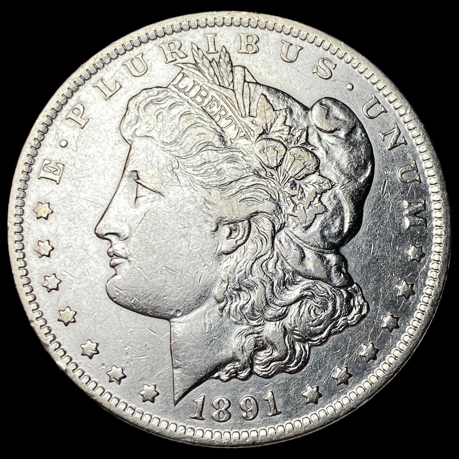 1891-CC Silver Morgan Dollar CHOICE AU: 1891-CC Silver Morgan Dollar CHOICE AU
