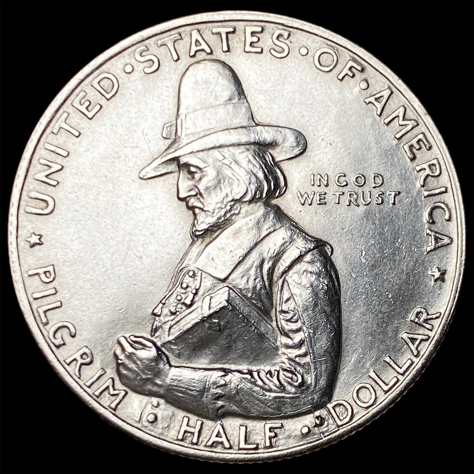 1920 Silver Pilgrim Half Dollar UNCIRCULATED (1 of 2)