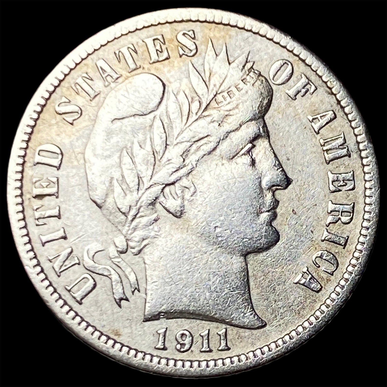 1911-S Silver Barber Dime CHOICE AU (1 of 2)