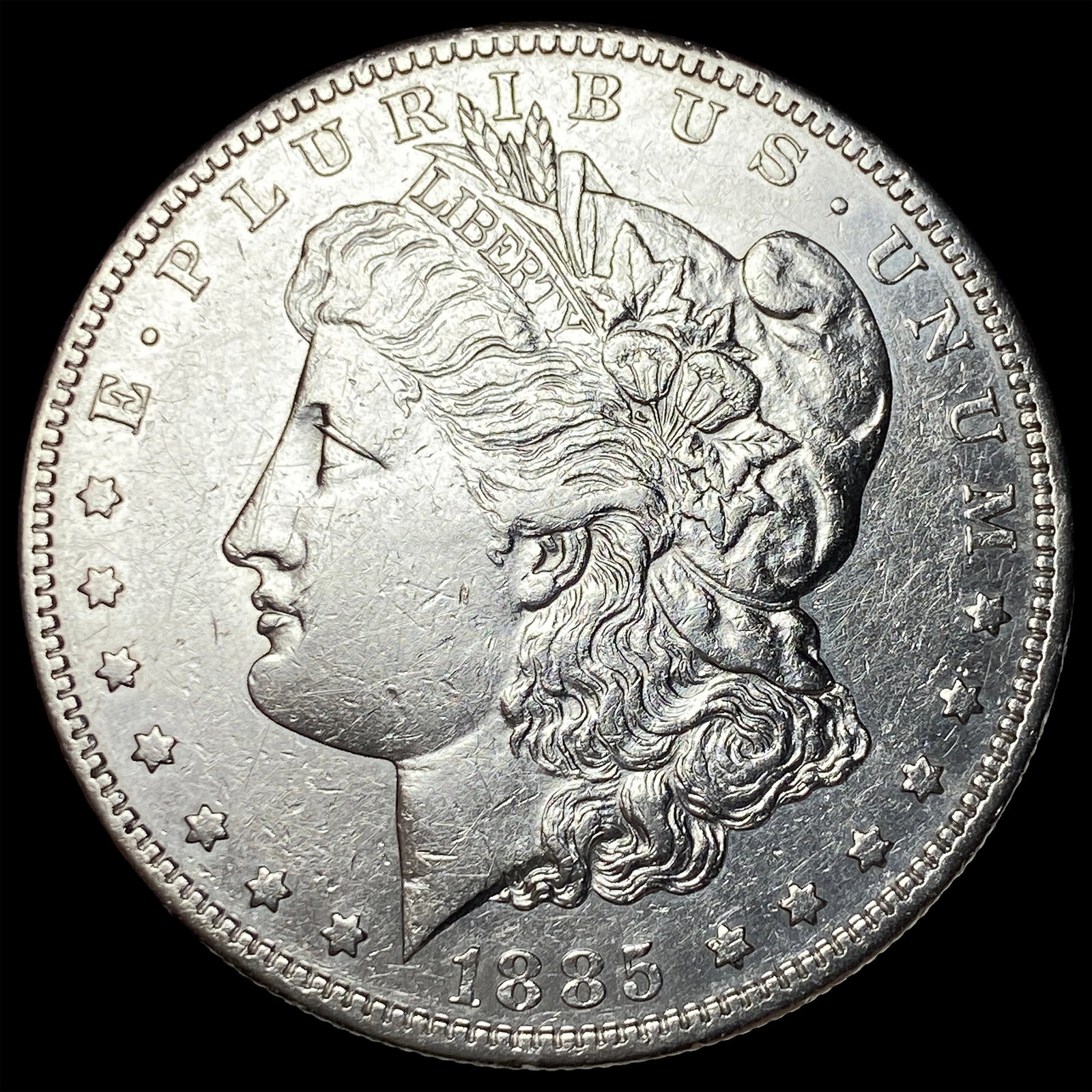 1885-S Silver Morgan Dollar CLOSELY UNCIRCULATED: 1885-S Silver Morgan Dollar CLOSELY UNCIRCULATED