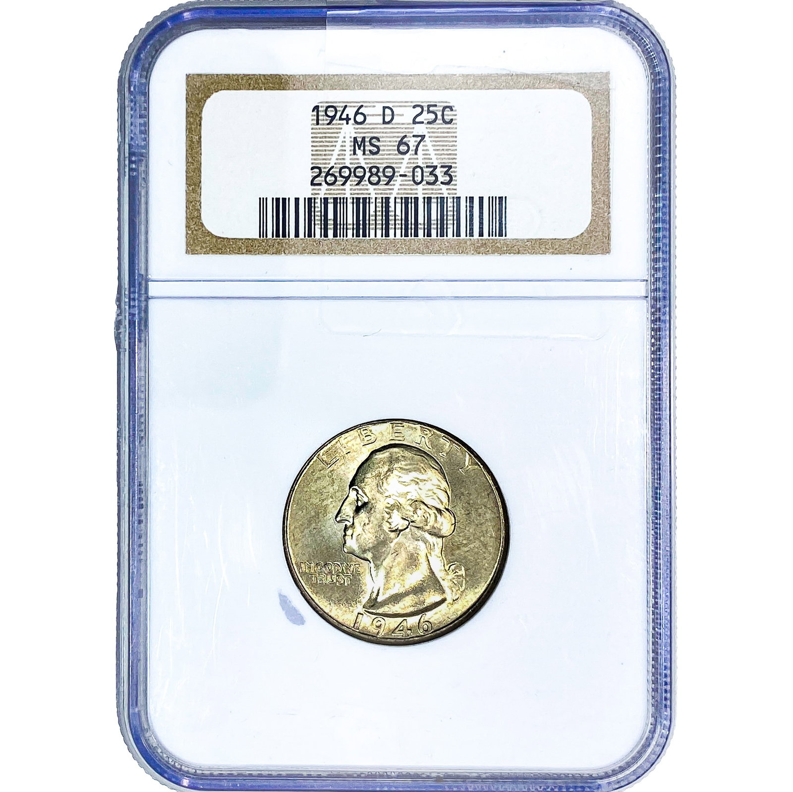 1946-D Washington Silver Quarter NGC MS67: 1946-D Washington Silver Quarter NGC MS67