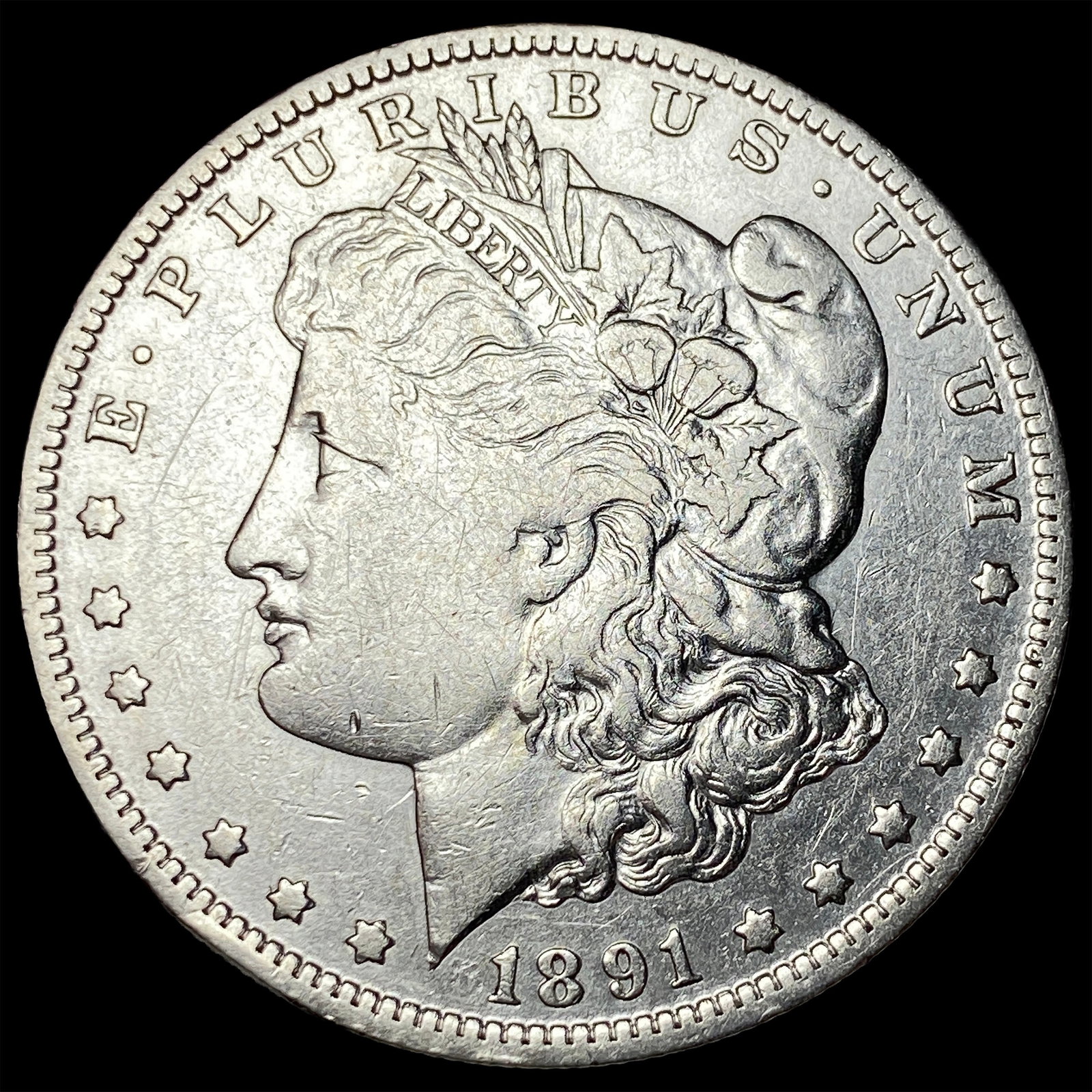 1891-S Silver Morgan Dollar CLOSELY UNCIRCULATED: 1891-S Silver Morgan Dollar CLOSELY UNCIRCULATED