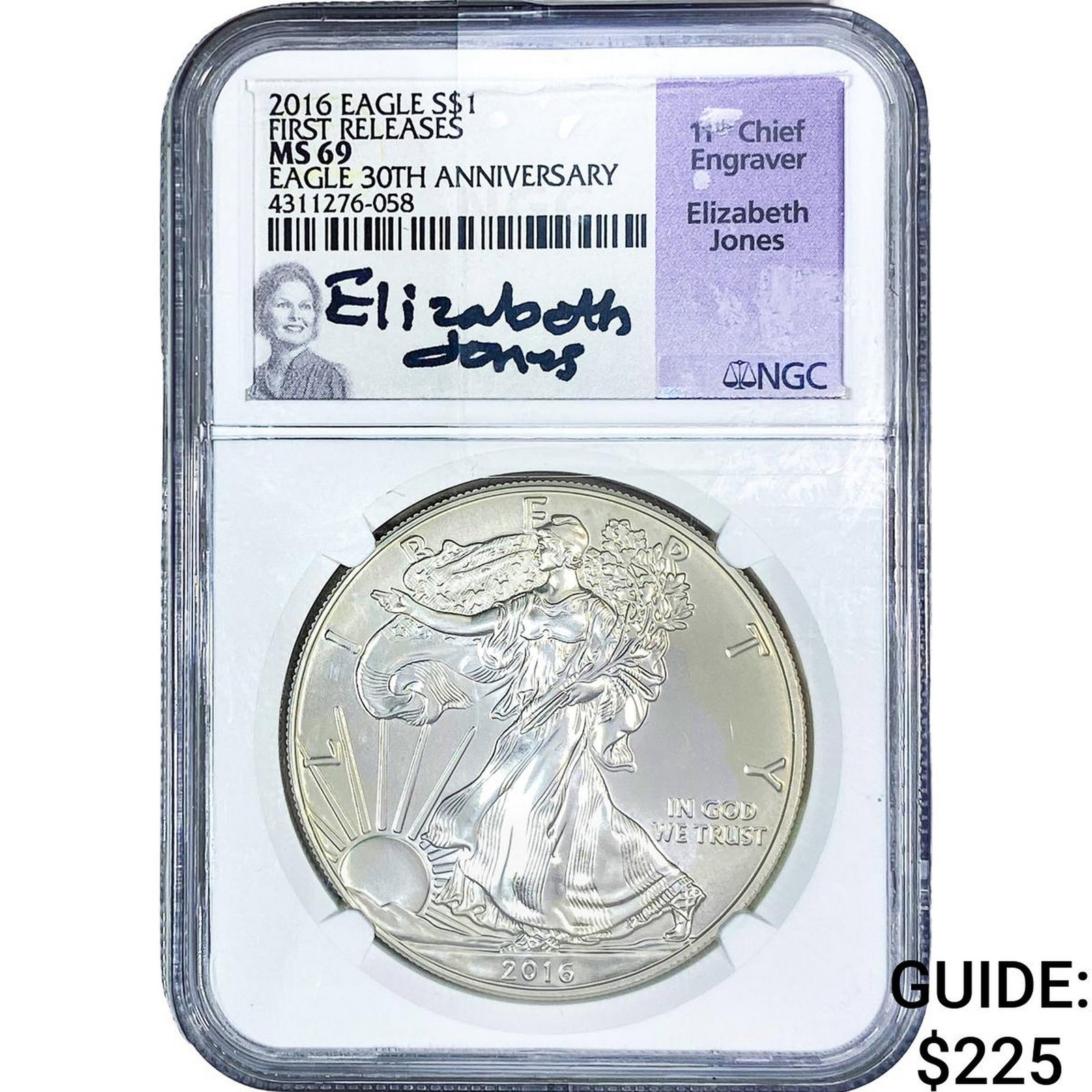 2016 Silver Eagle NGC MS69: 2016 Silver Eagle NGC MS69
