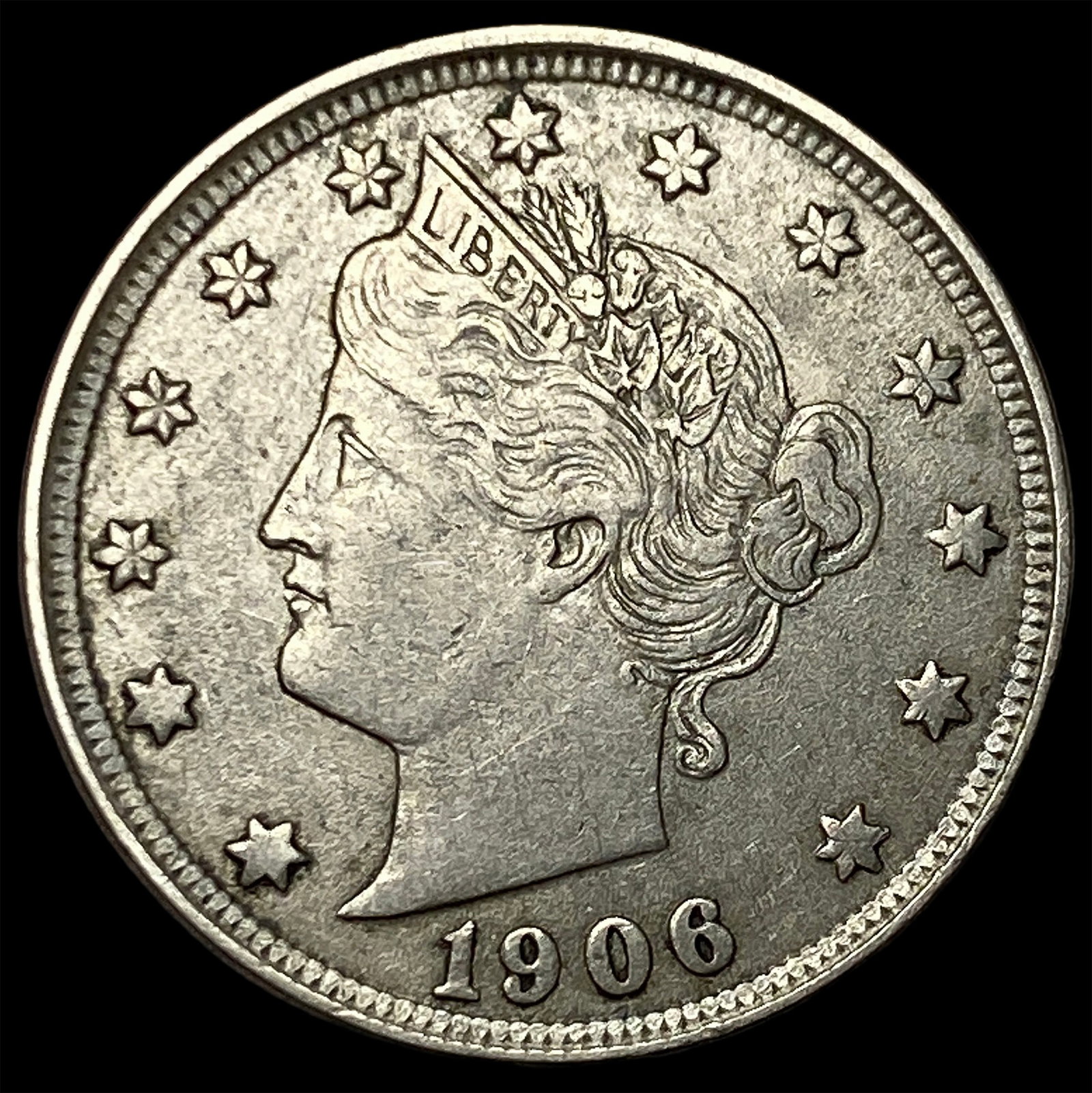 1906 Liberty Head Nickel NEARLY UNCIRCULATED: 1906 Liberty Head Nickel NEARLY UNCIRCULATED