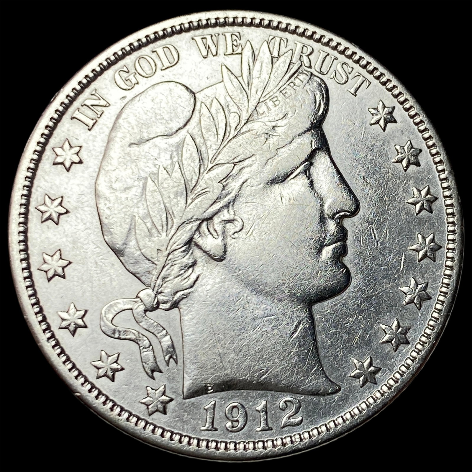 1912-D Silver Barber Half Dollar CLOSELY UNCIRCULATED: 1912-D Silver Barber Half Dollar CLOSELY UNCIRCULATED