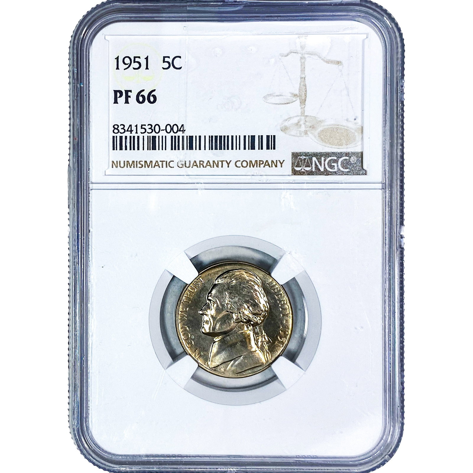 1951 Jefferson Nickel NGC PF66: 1951 Jefferson Nickel NGC PF66