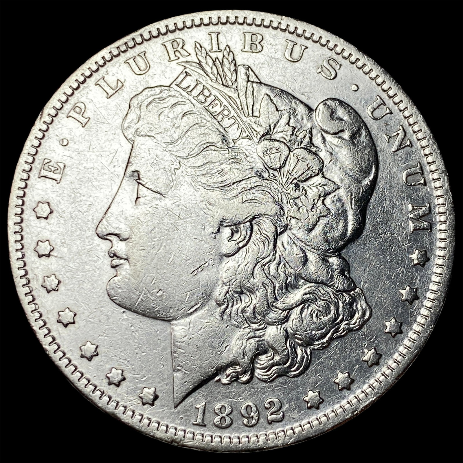 1892 Silver Morgan Dollar CLOSELY UNCIRCULATED: 1892 Silver Morgan Dollar CLOSELY UNCIRCULATED
