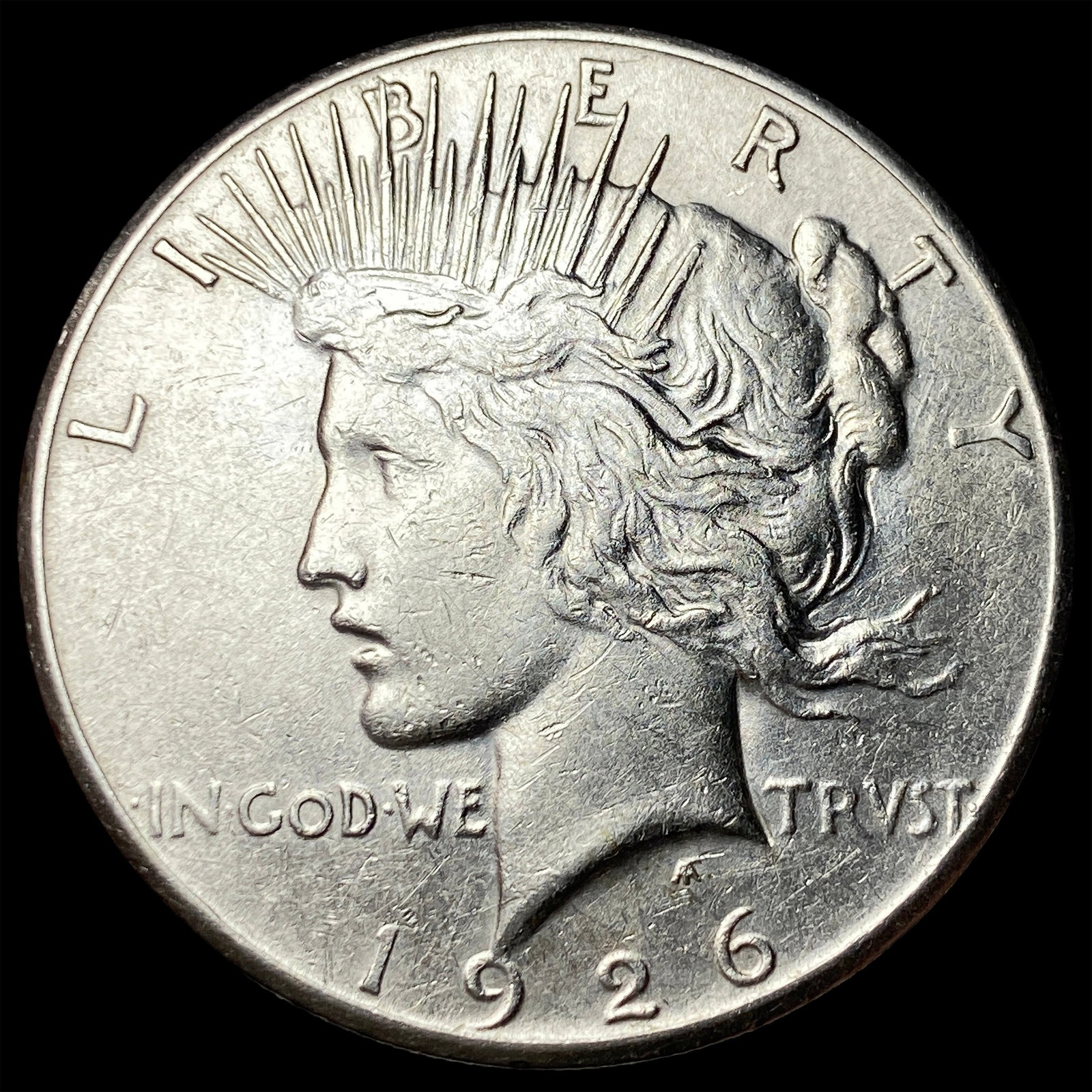 1926-S Silver Peace Dollar CHOICE AU: 1926-S Silver Peace Dollar CHOICE AU