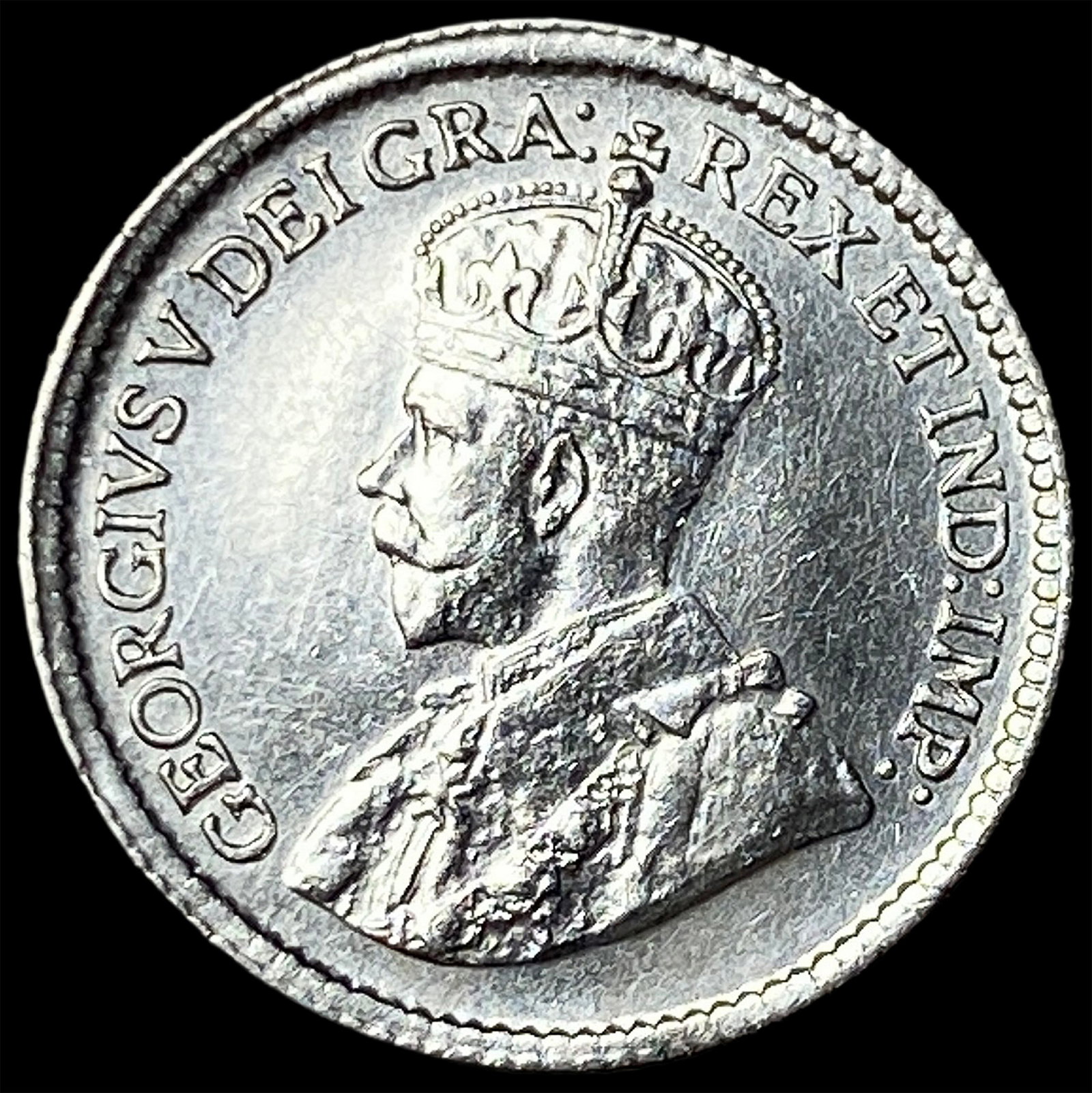 1914 Canada Silver 5 Cents GEM BU: 1914 Canada Silver 5 Cents GEM BU