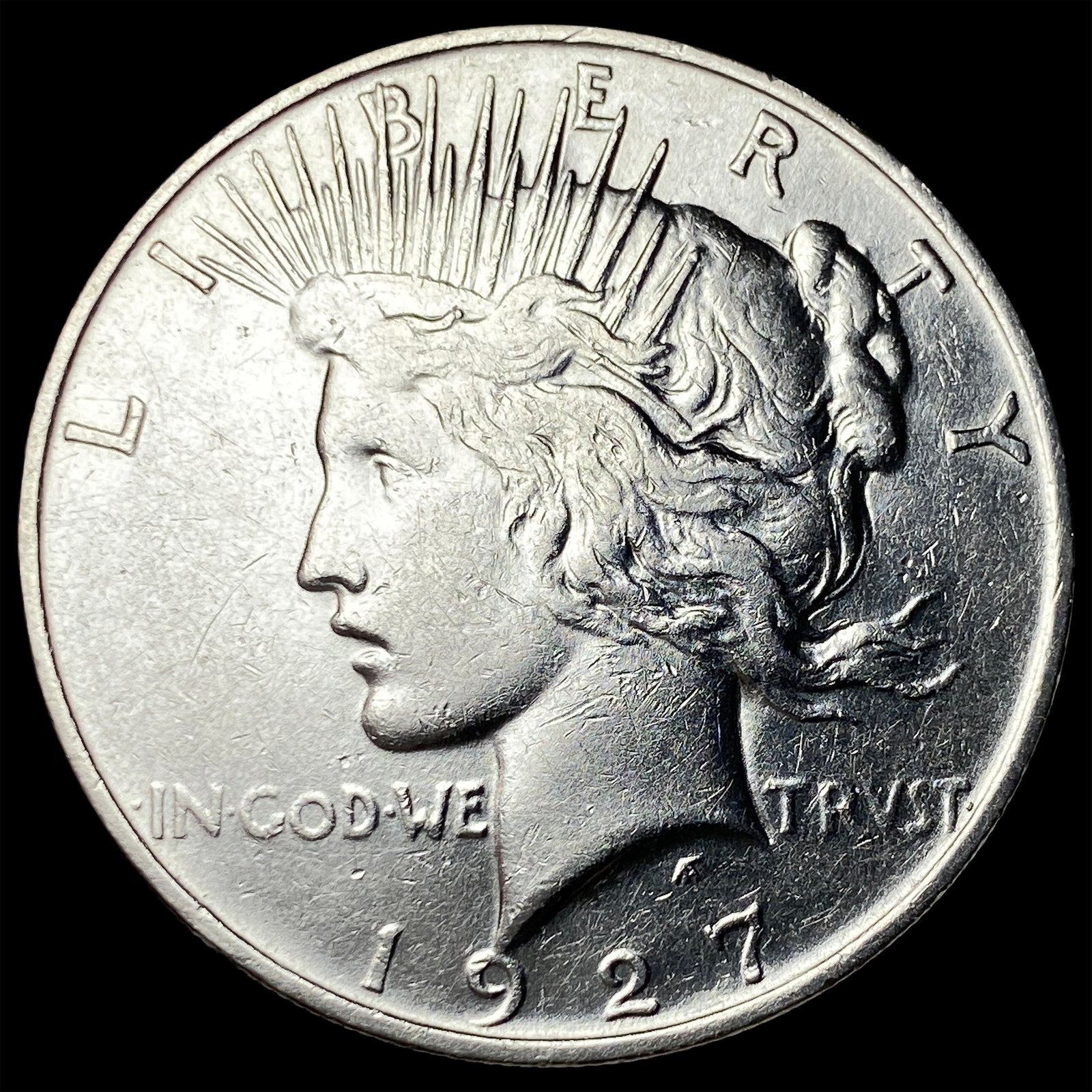 1927 Silver Peace Dollar CLOSELY UNCIRCULATED: 1927 Silver Peace Dollar CLOSELY UNCIRCULATED