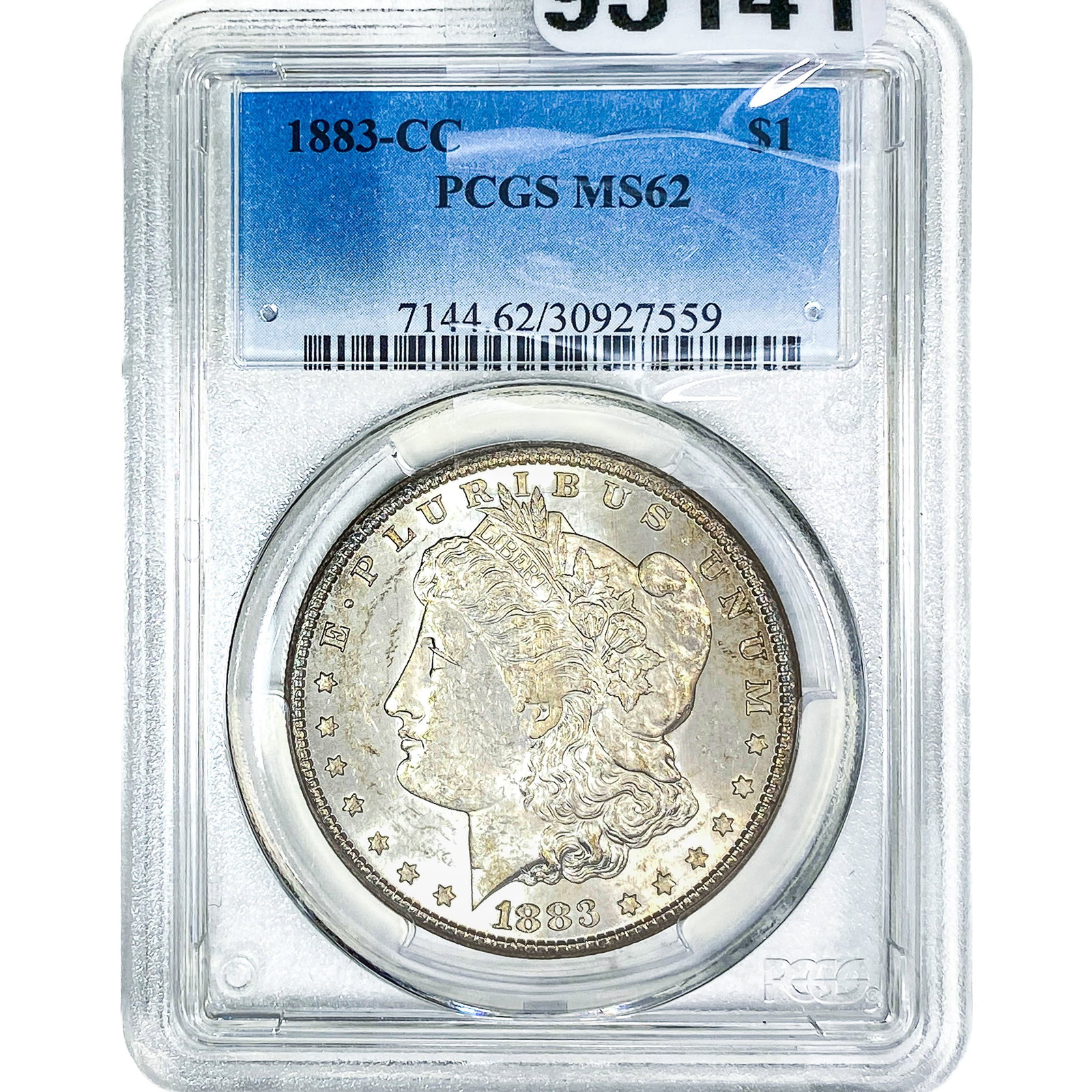 1883-CC Morgan Silver Dollar PCGS MS62: 1883-CC Morgan Silver Dollar PCGS MS62