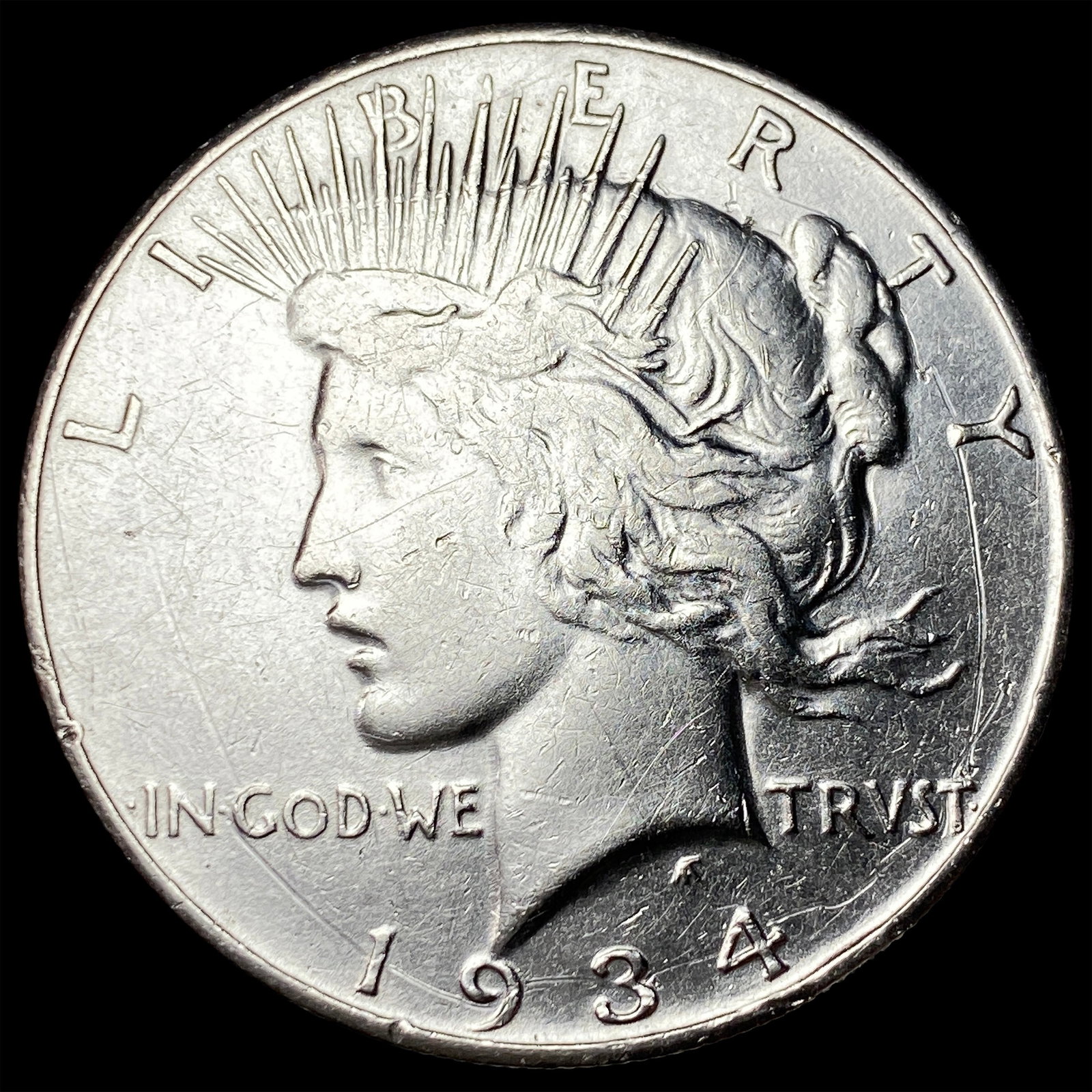 1934 Silver Peace Dollar CHOICE AU: 1934 Silver Peace Dollar CHOICE AU