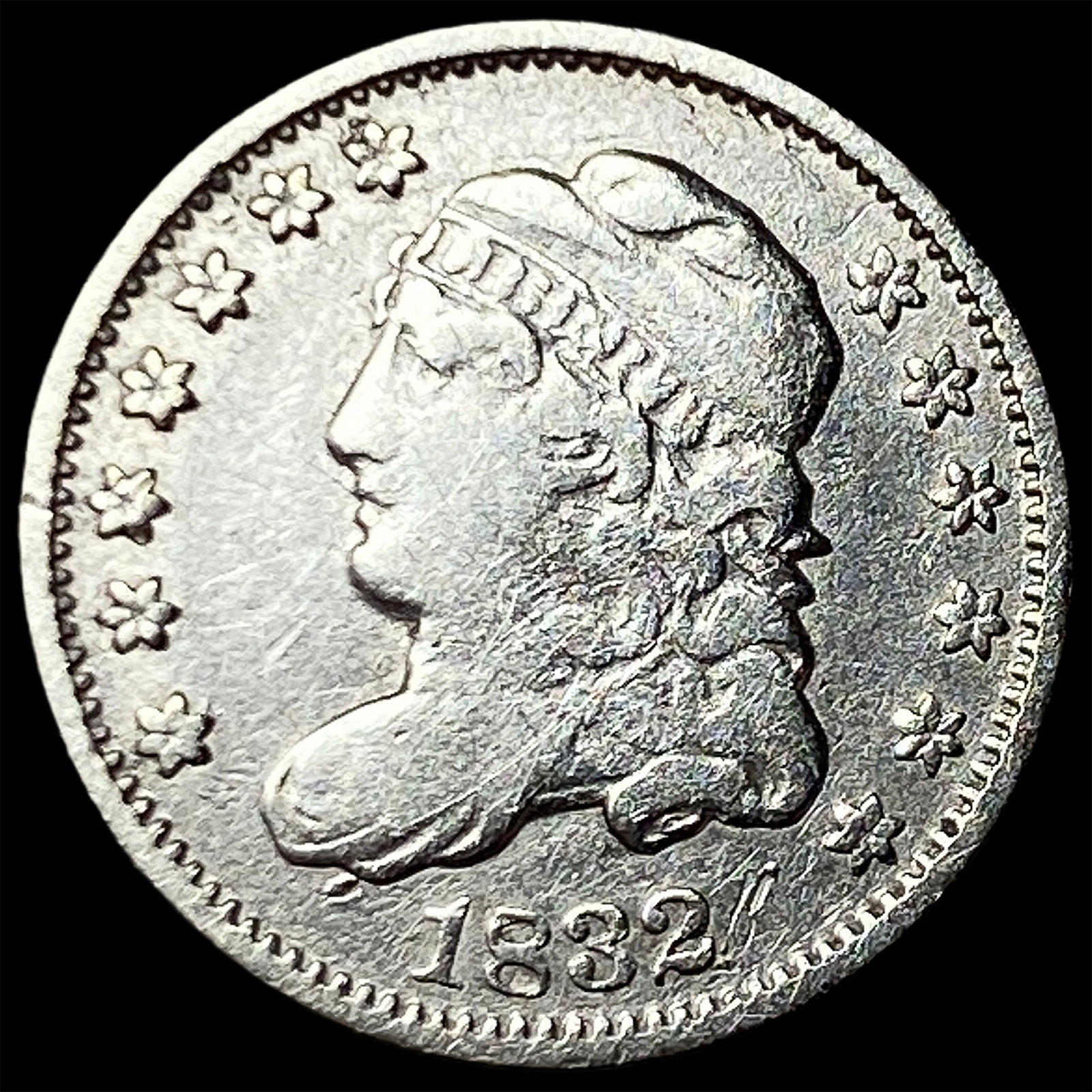 1832 Capped Bust Silver Half Dime CLOSELY UNCIRCULATED: 1832 Capped Bust Silver Half Dime CLOSELY UNCIRCULATED
