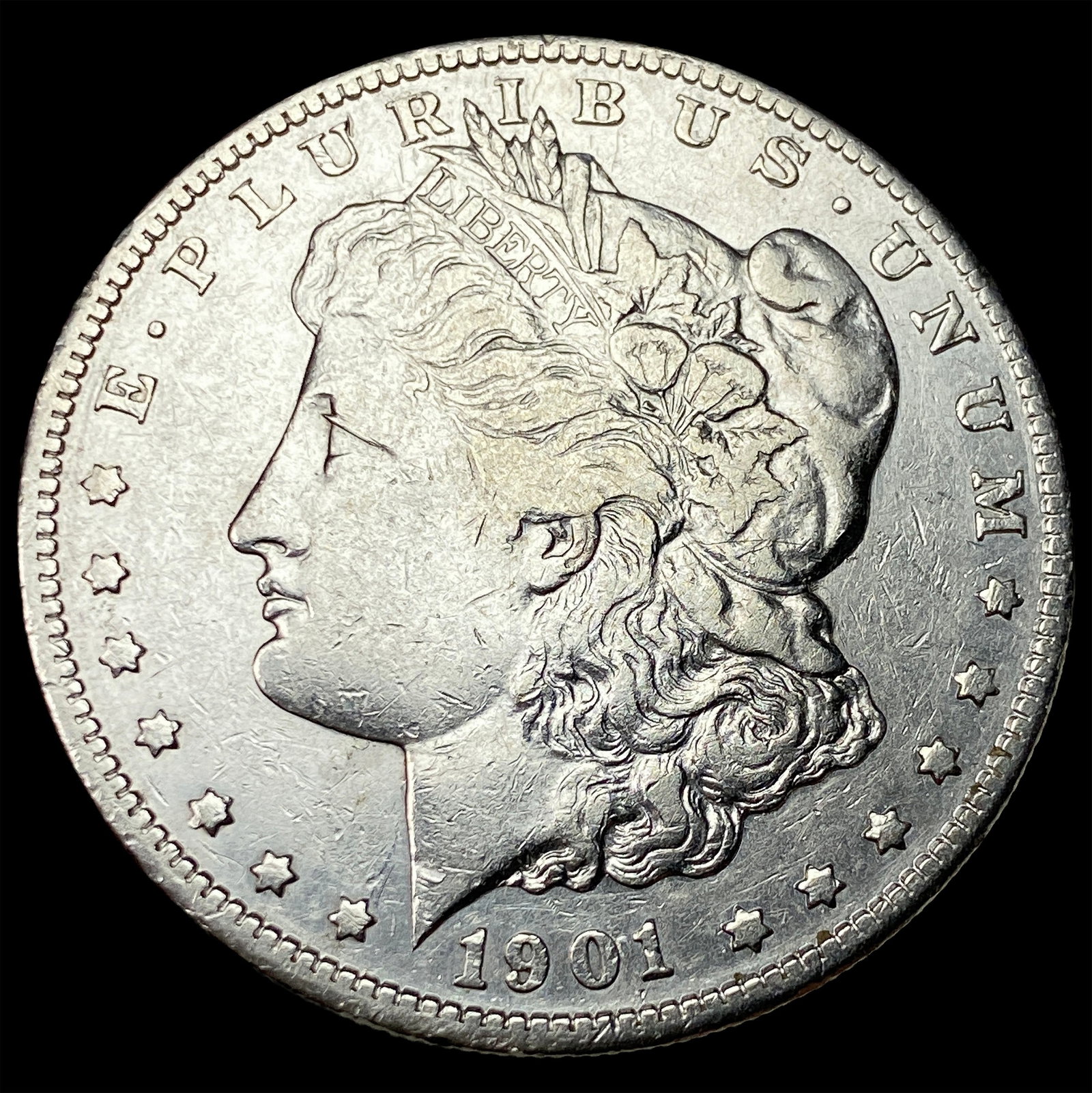 1901-S Silver Morgan Dollar NEARLY UNCIRCULATED: 1901-S Silver Morgan Dollar NEARLY UNCIRCULATED