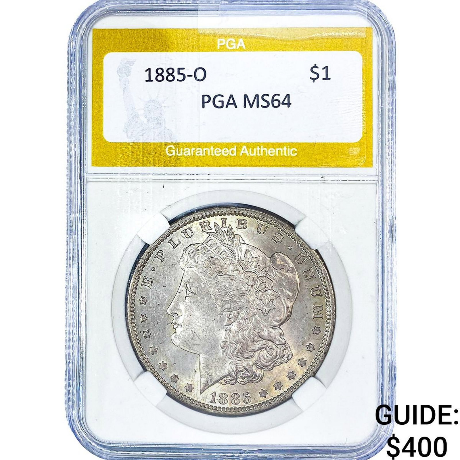 1885-O Morgan Silver Dollar PGA MS64: 1885-O Morgan Silver Dollar PGA MS64