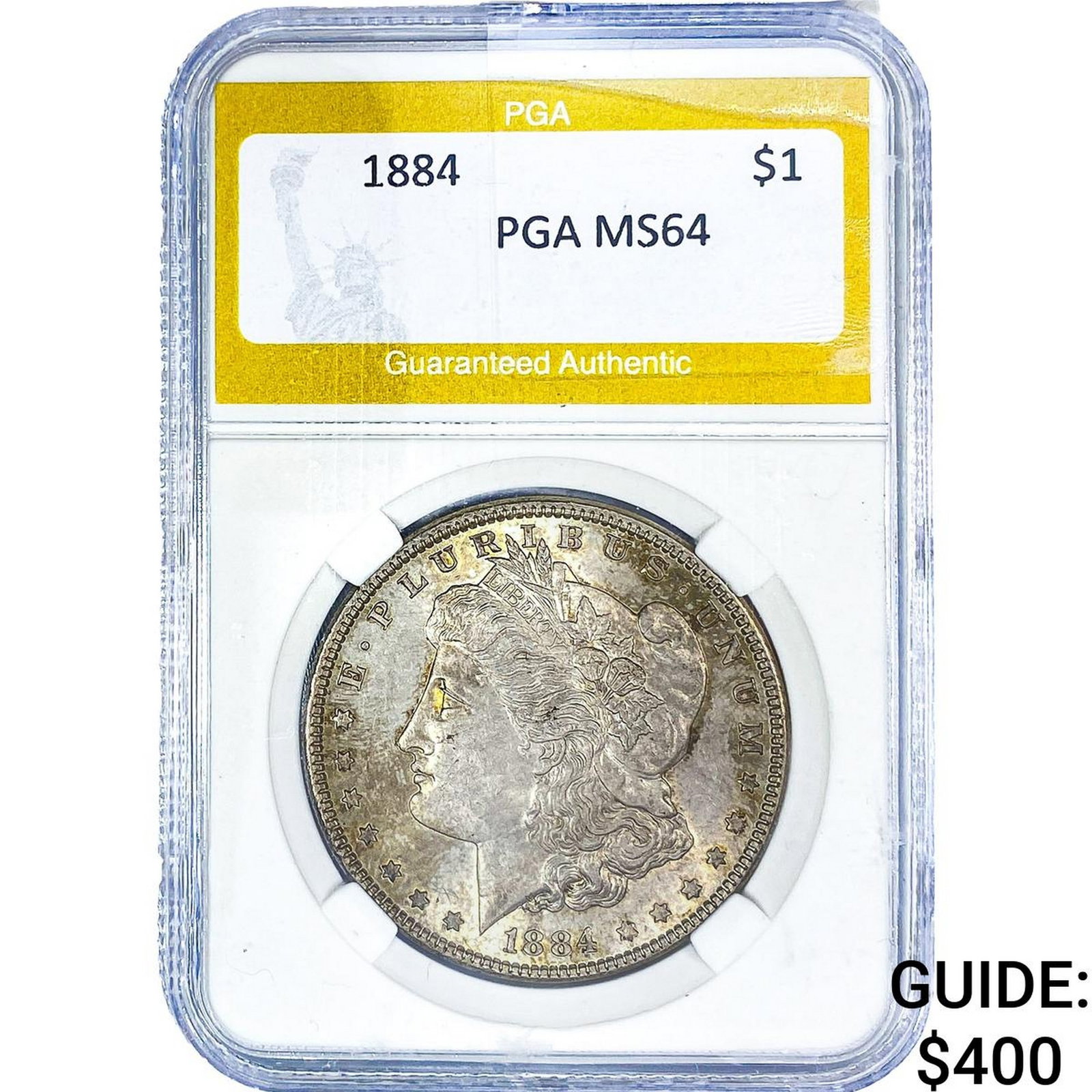 1884 Morgan Silver Dollar PGA MS64: 1884 Morgan Silver Dollar PGA MS64