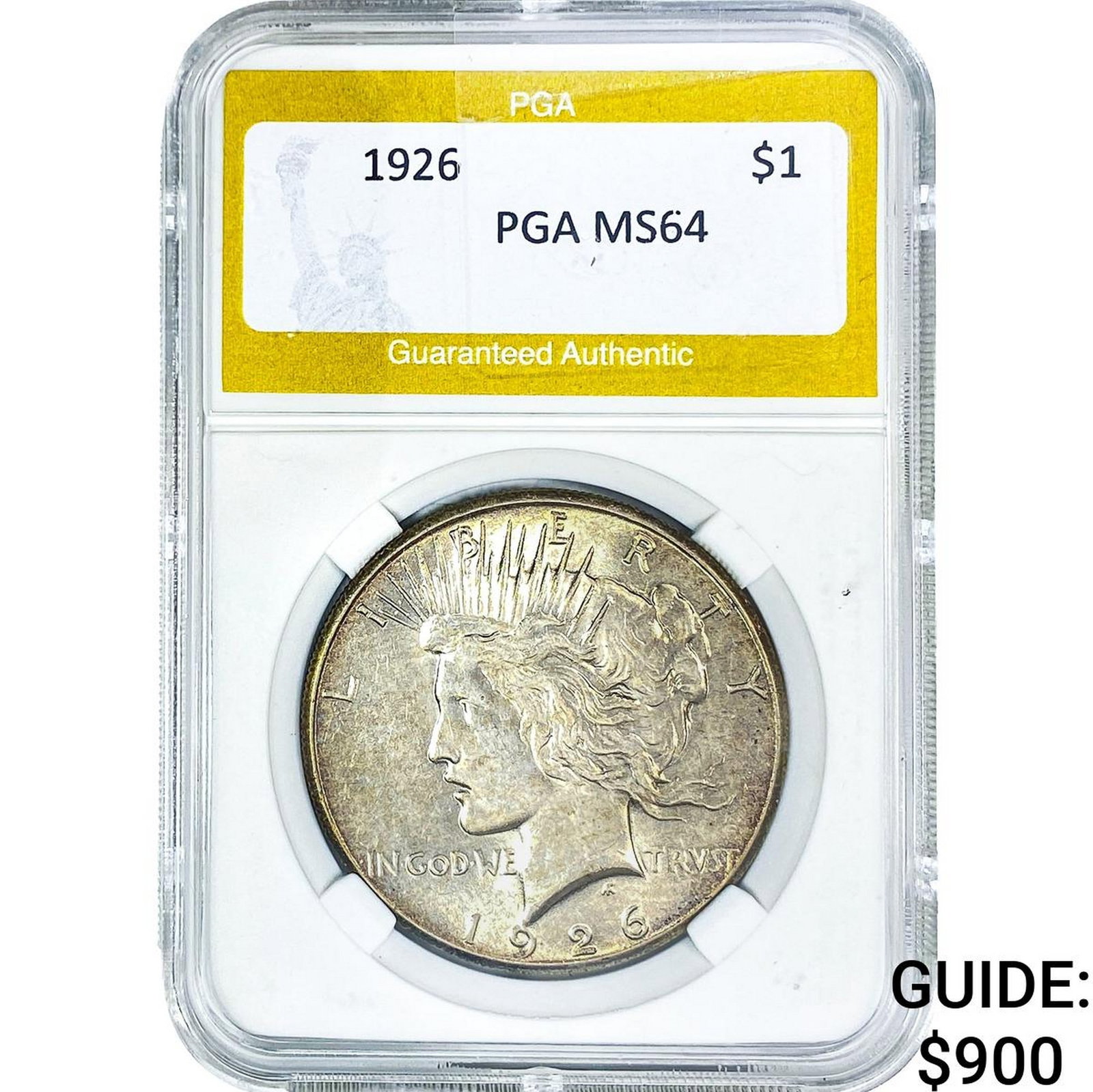1926 Silver Peace Dollar PGA MS64: 1926 Silver Peace Dollar PGA MS64