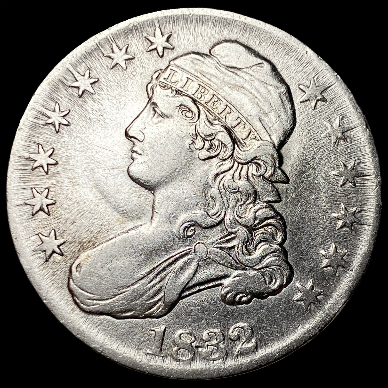 1832 Capped Bust Half Dollar CLOSELY UNCIRCULATED: 1832 Capped Bust Half Dollar CLOSELY UNCIRCULATED